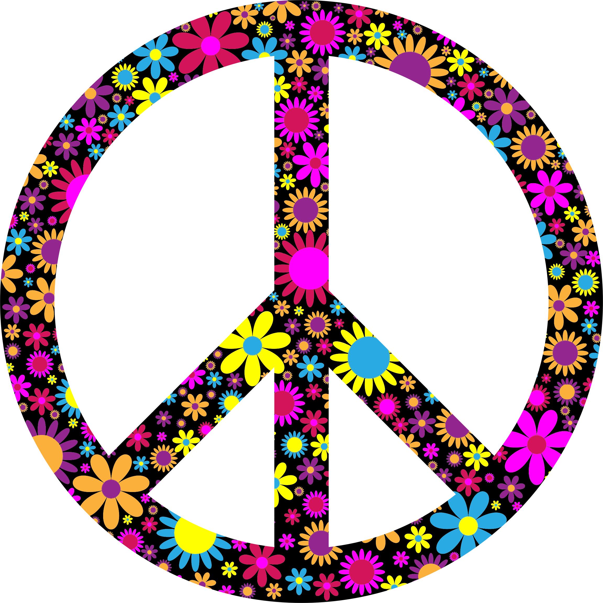 Floral Peace Sign png