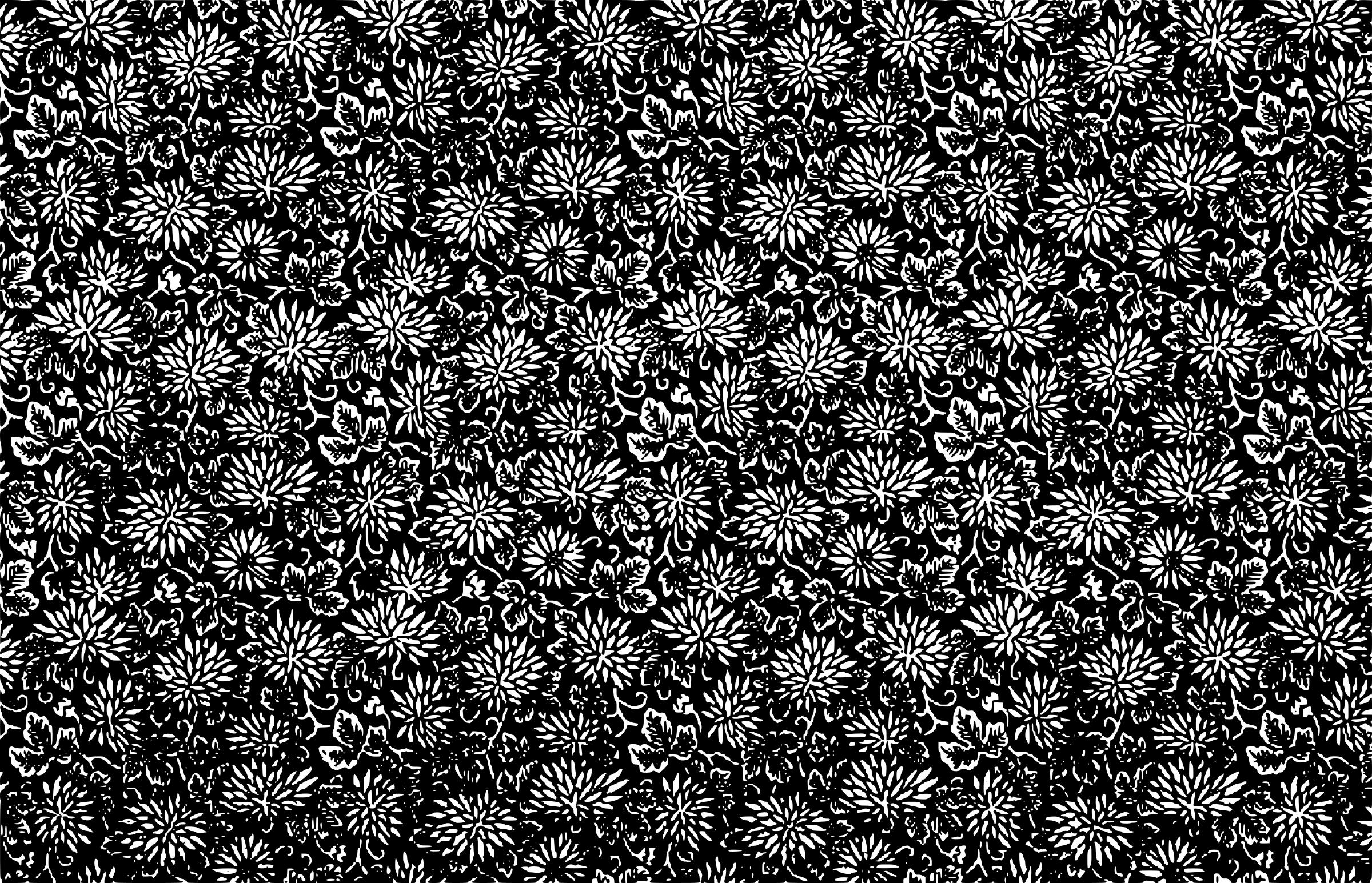 Flowery pattern 2 (black) png