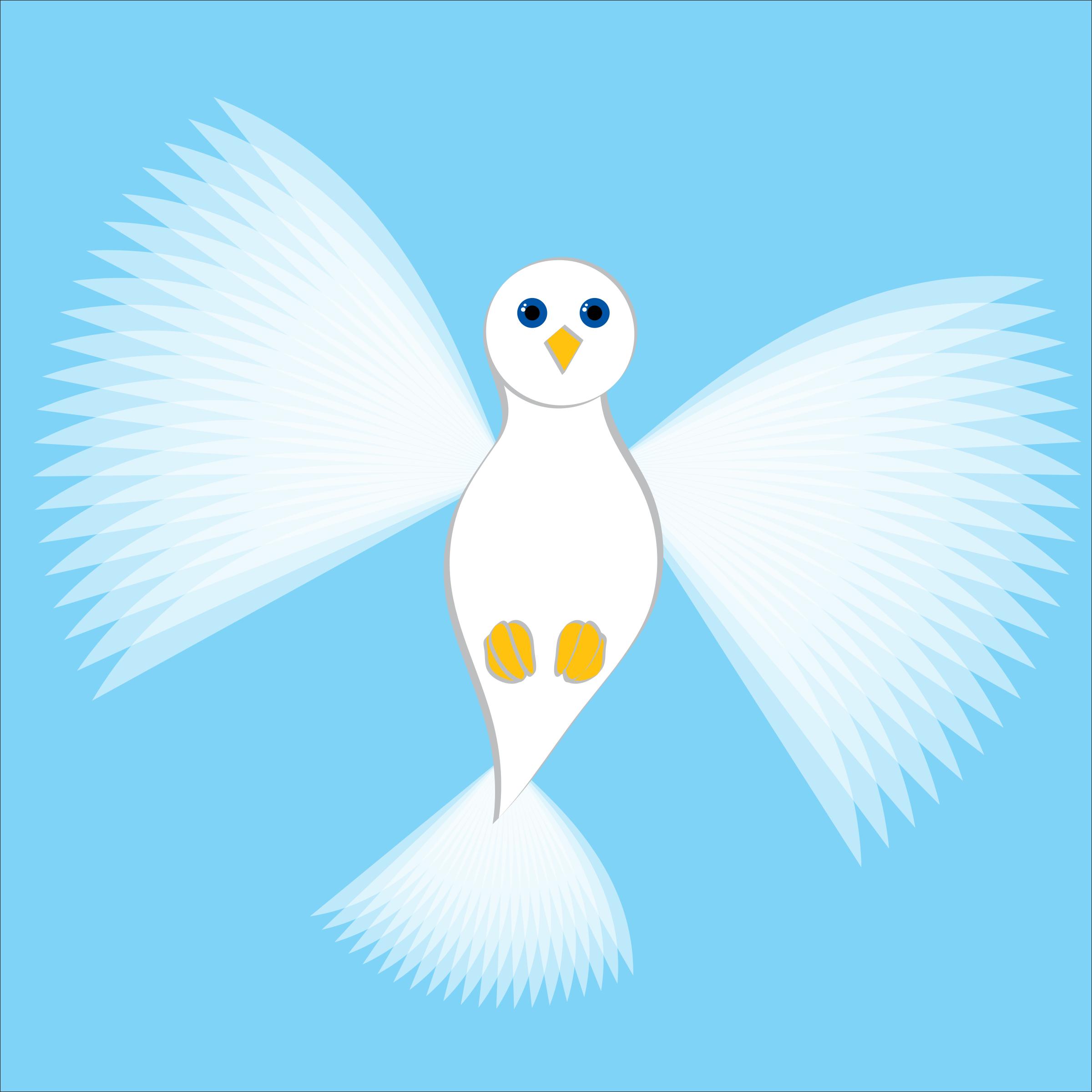 Flying Dove Blue background png