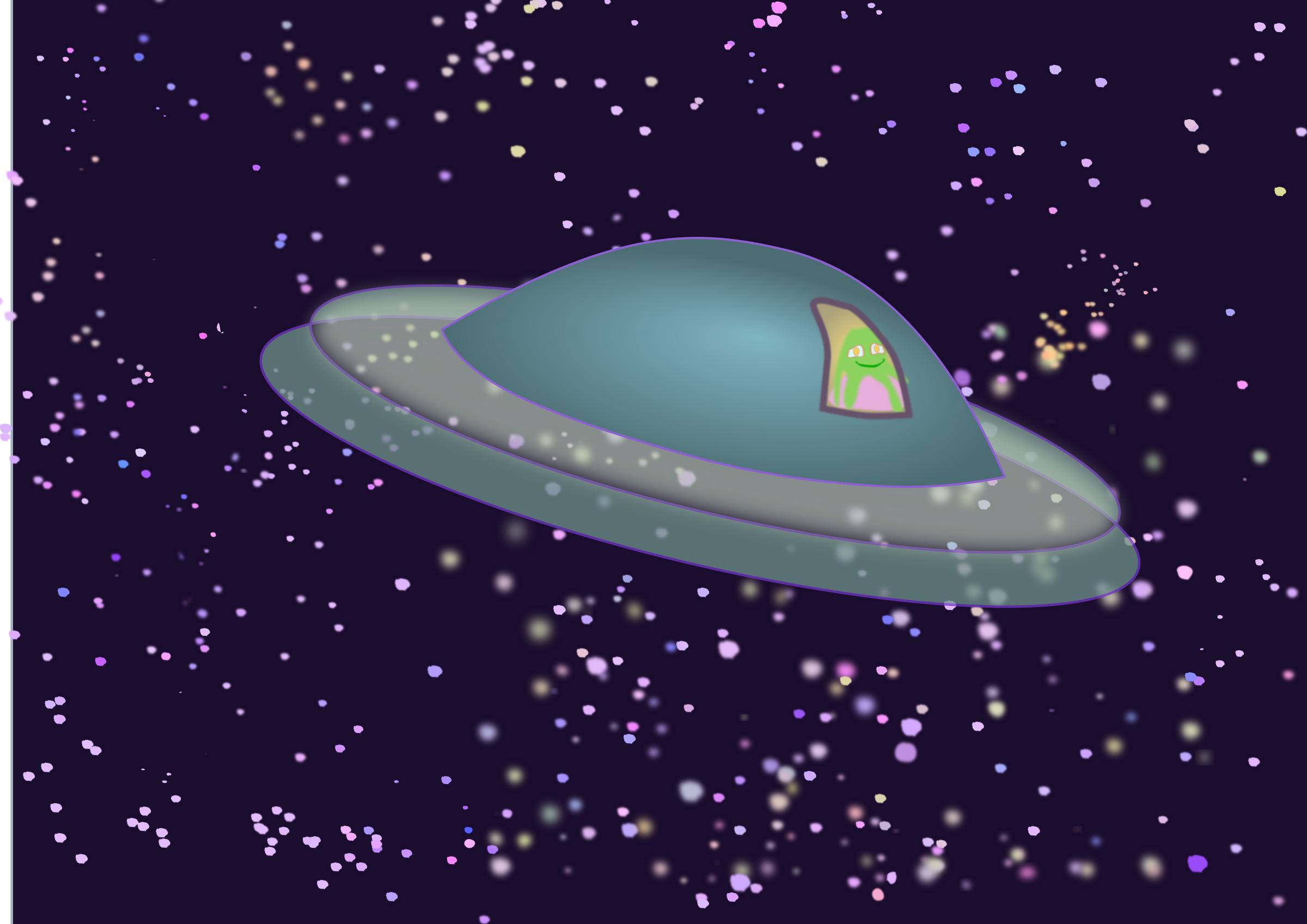 Flying Saucer with Alien png