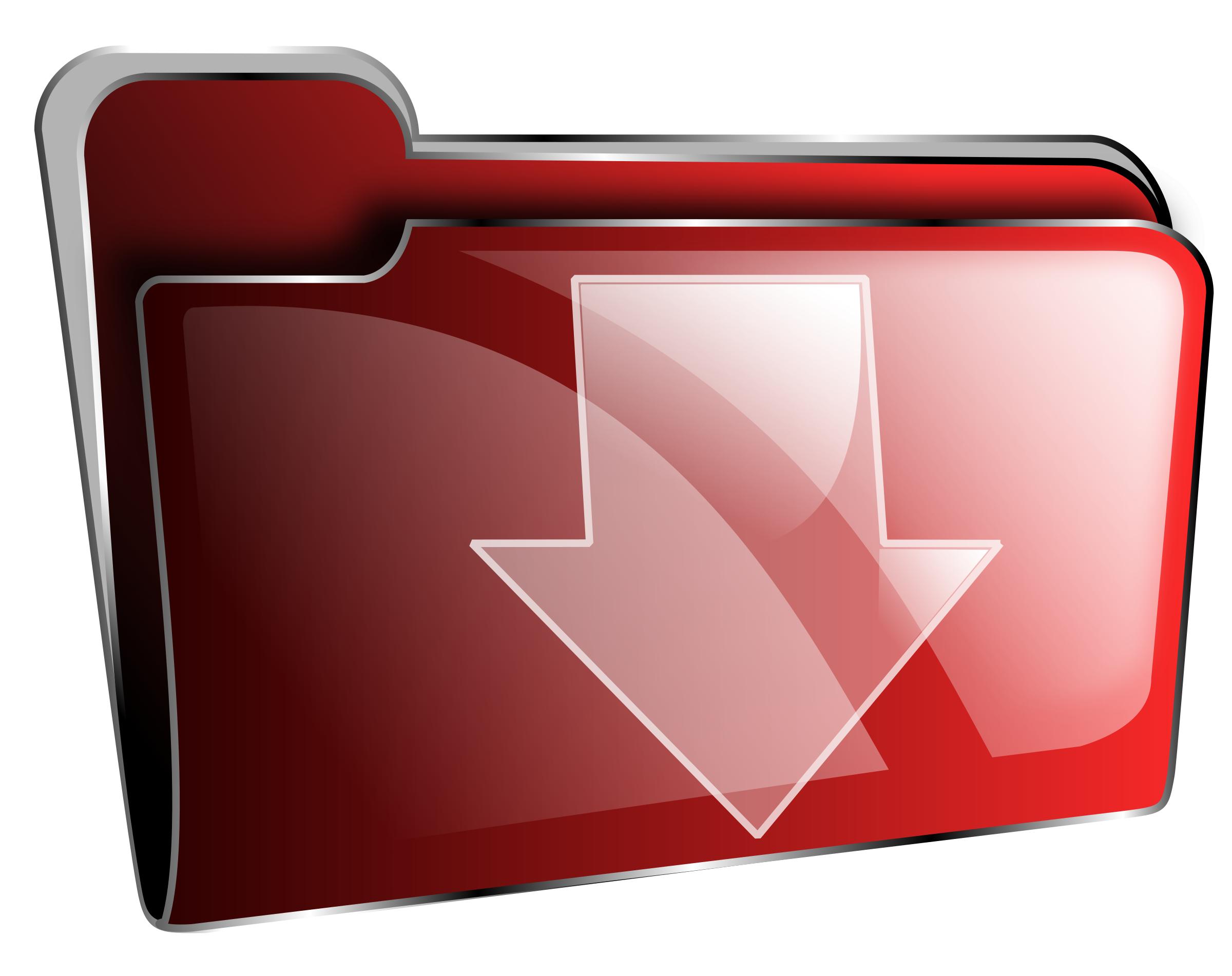 Folder icon red download PNG icons