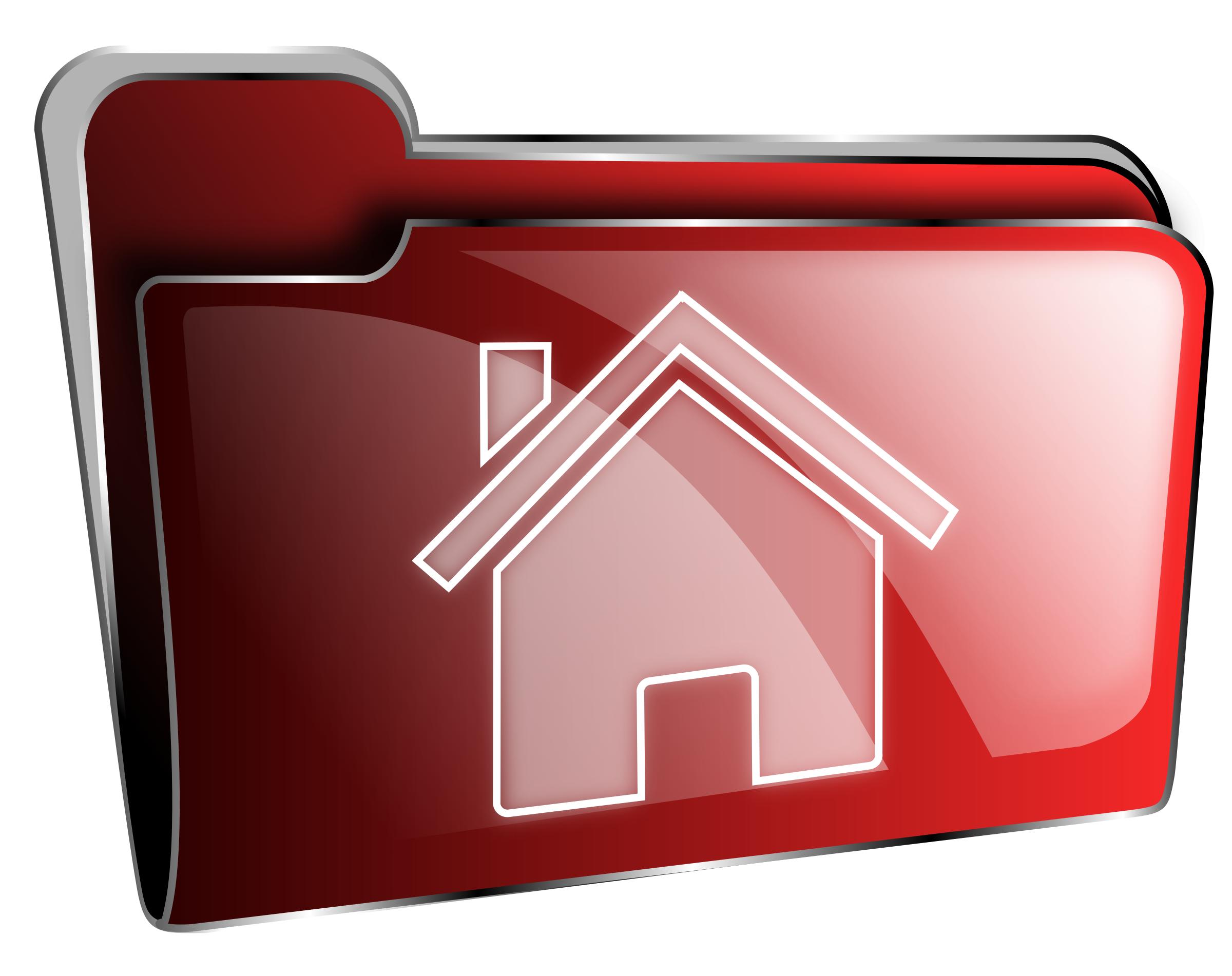 Folder icon red home png