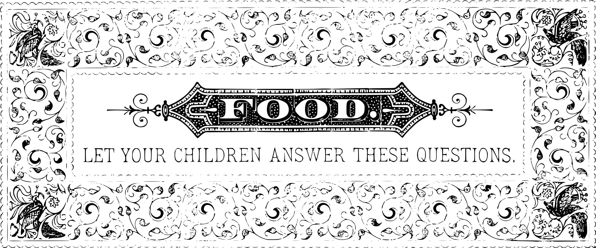 Food Questions Label png