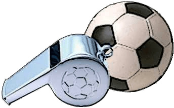 Football and Whistle Illustration PNG icons