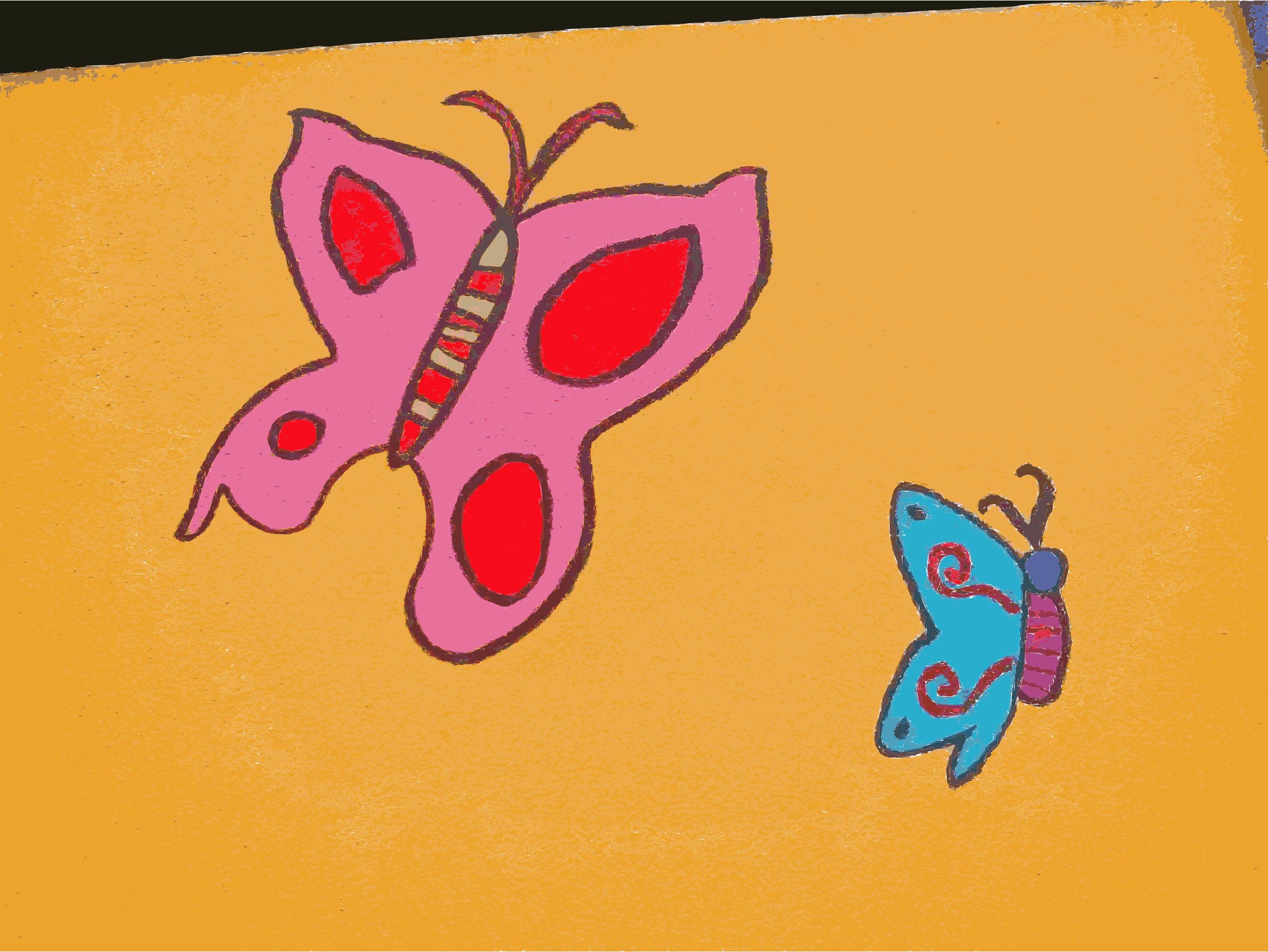 Found Mural Butterflies 3 png