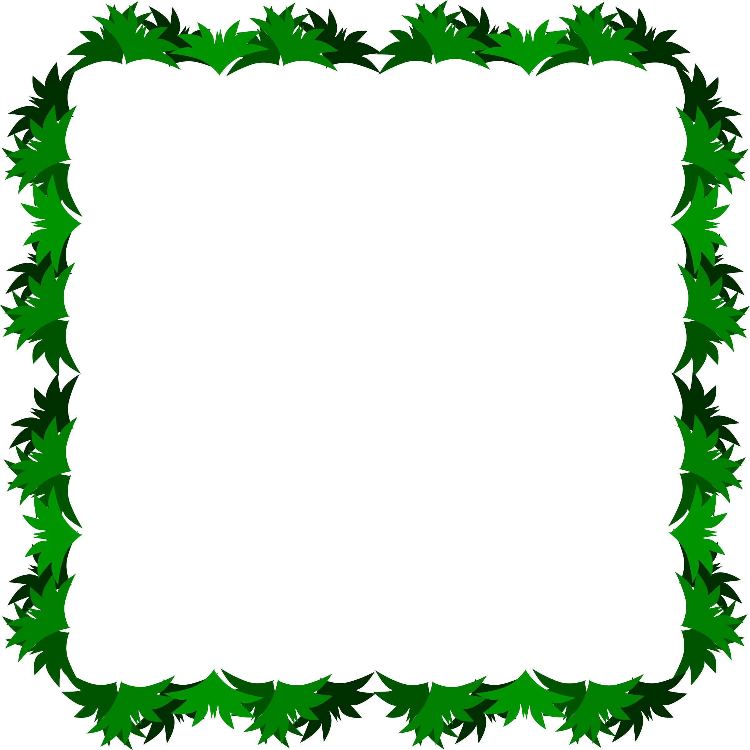 Four Sided Border made from Grass png