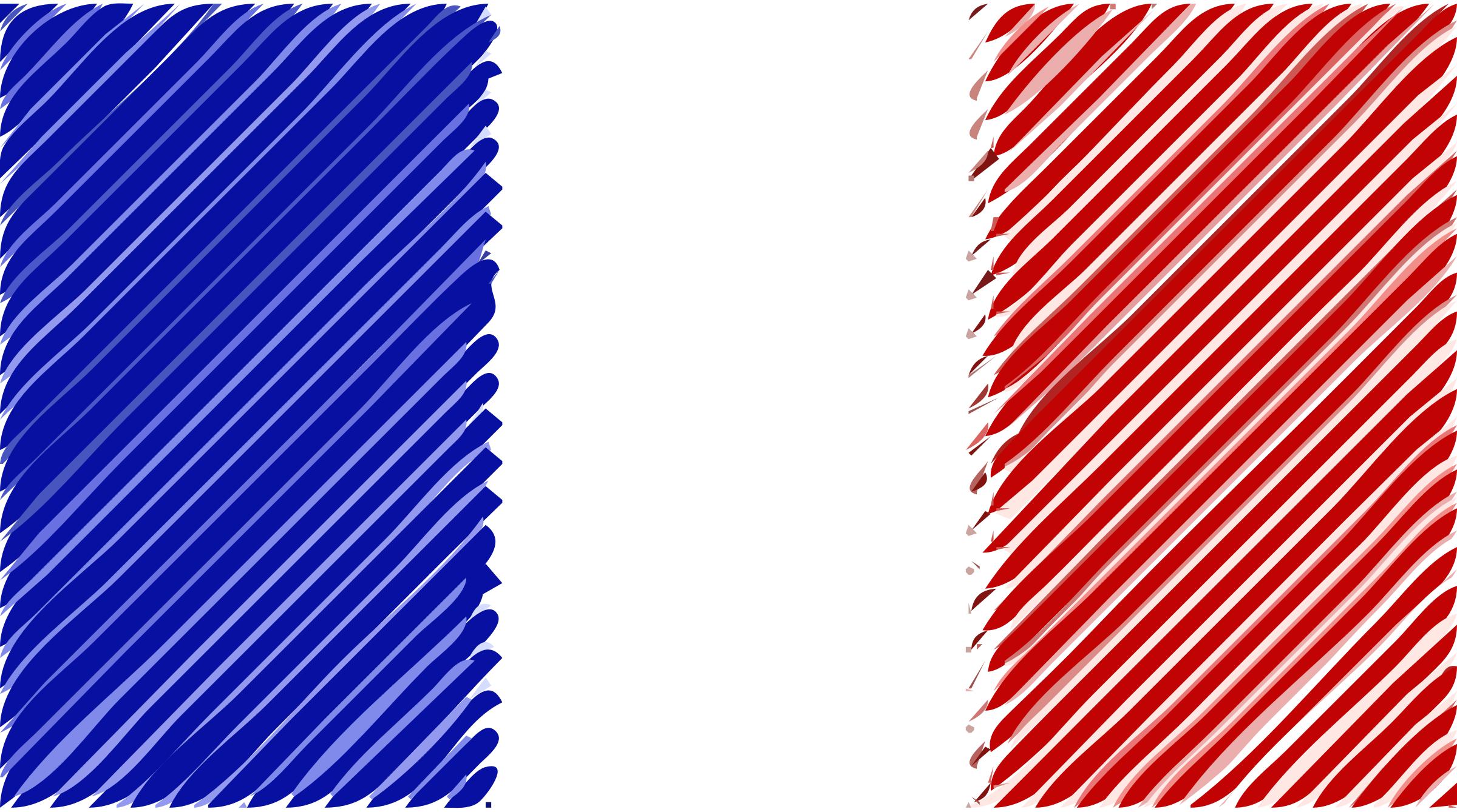 France flag linear png
