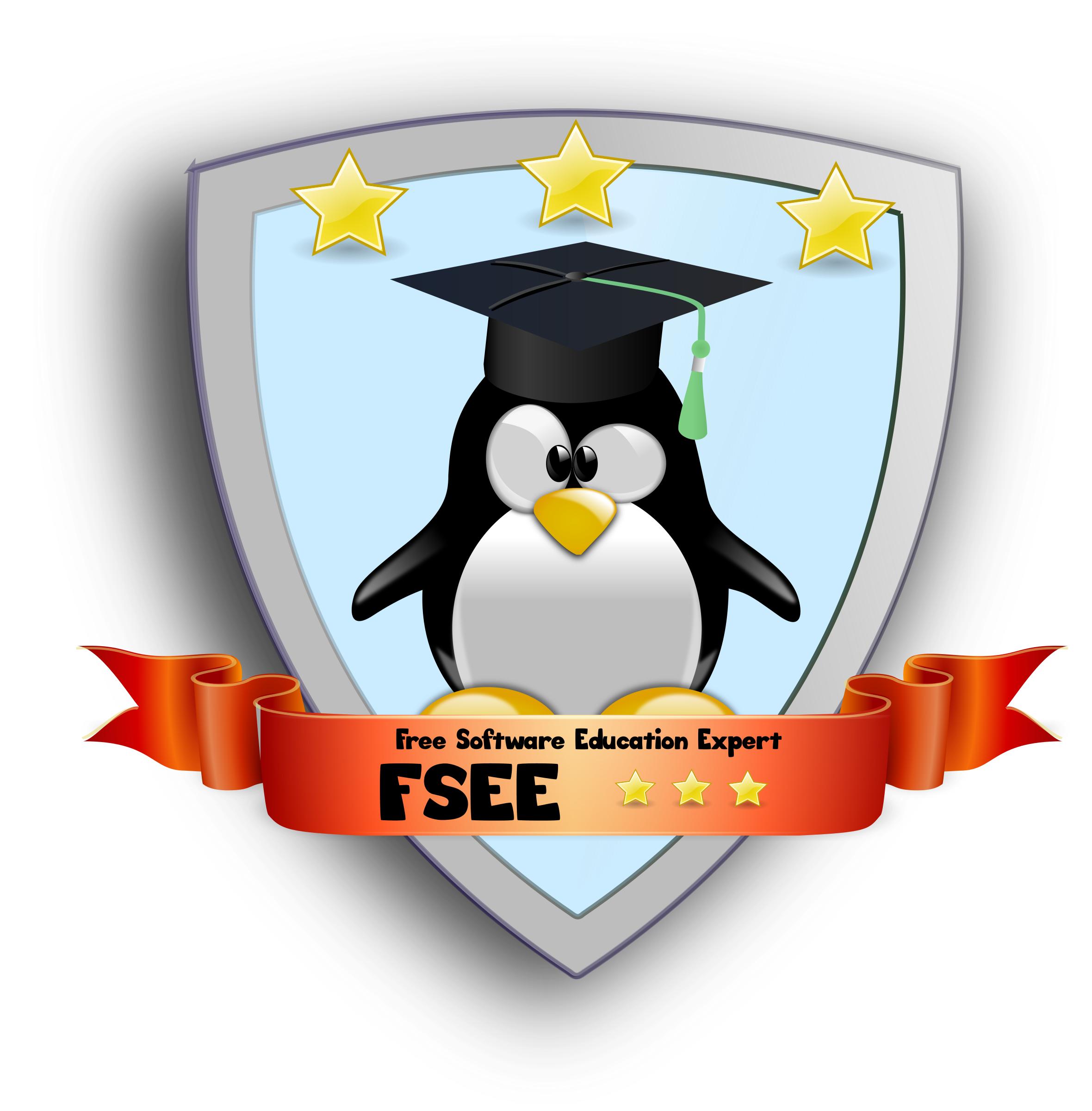 Free Software Education Expert Bagde png