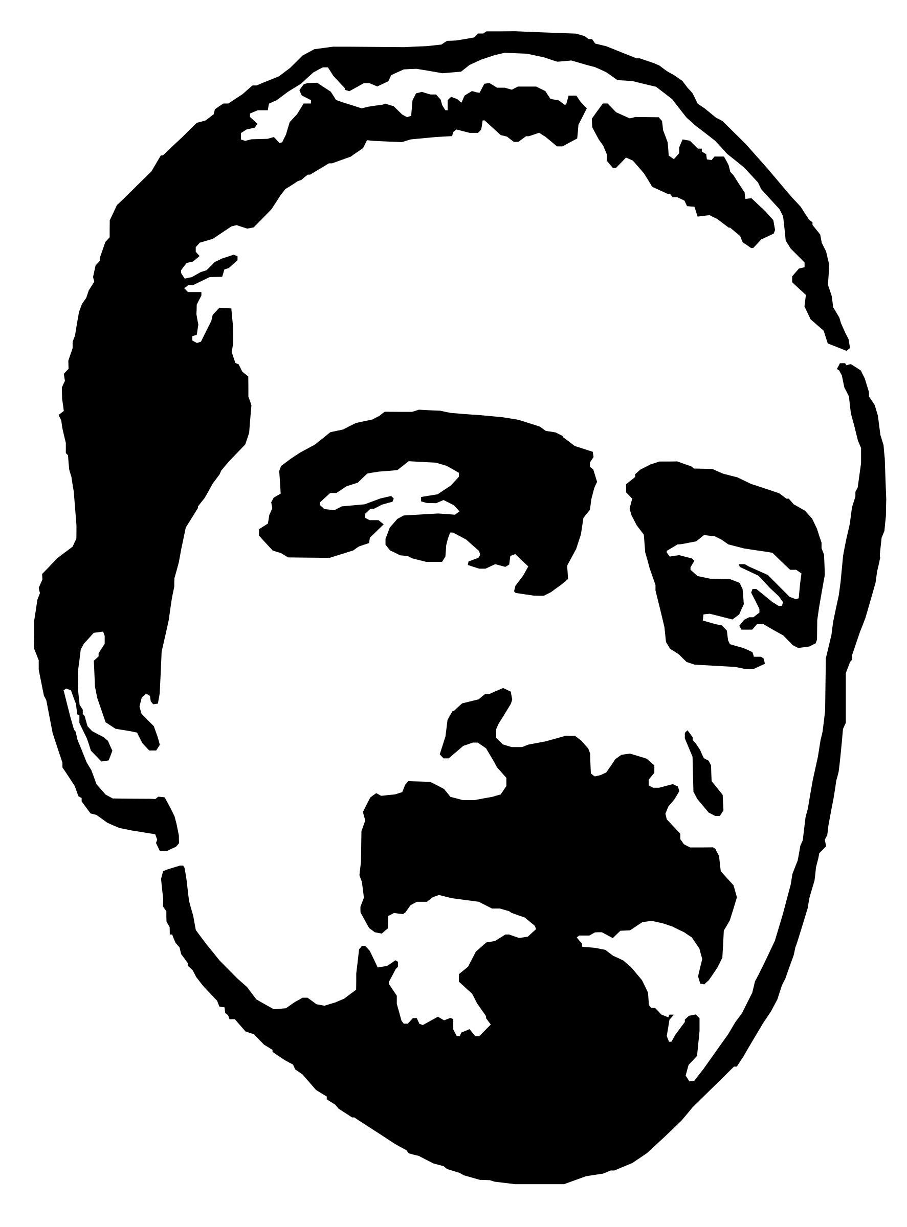 Freebassel Stencil Head Graphic png