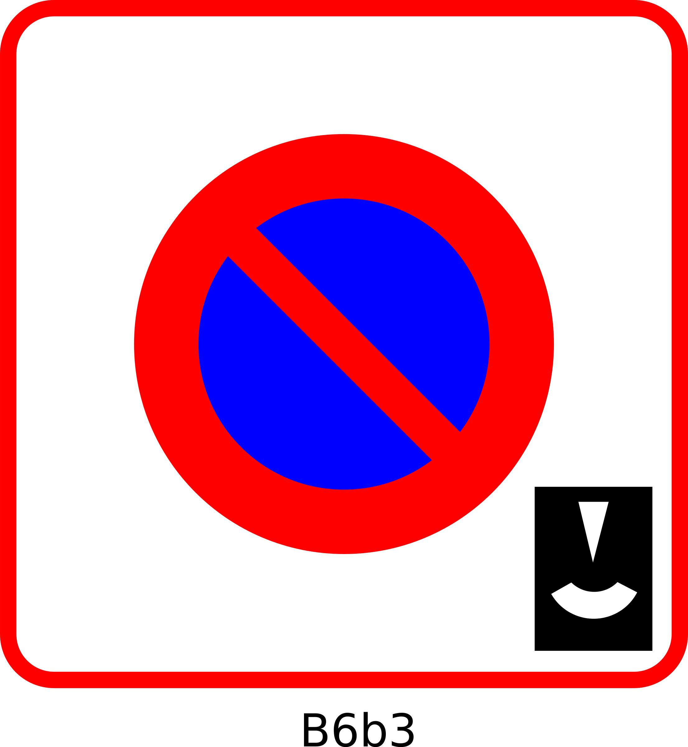 French Road Sign B6b3 PNG icons