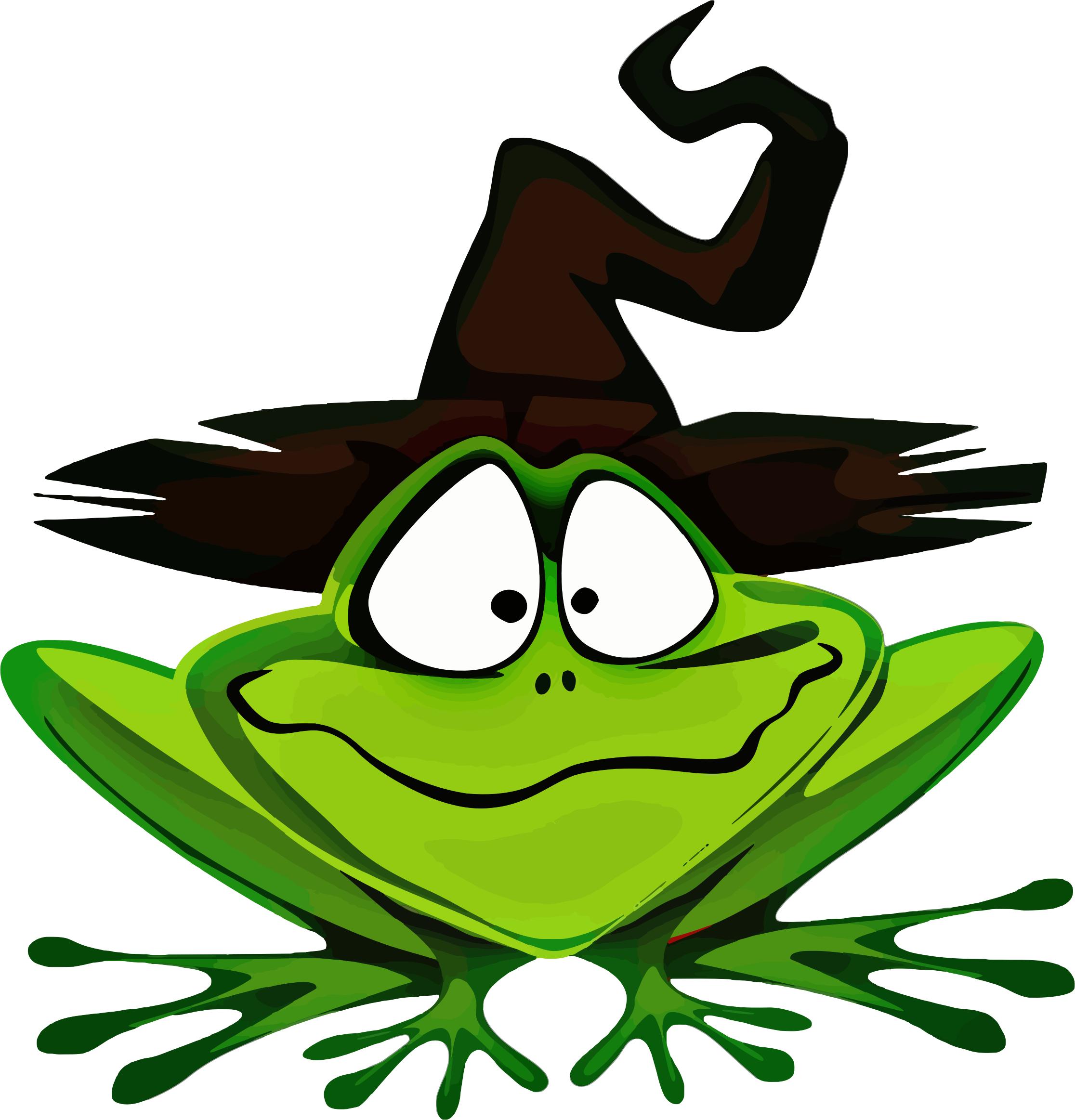 Frog Wearing Witch's Hat png