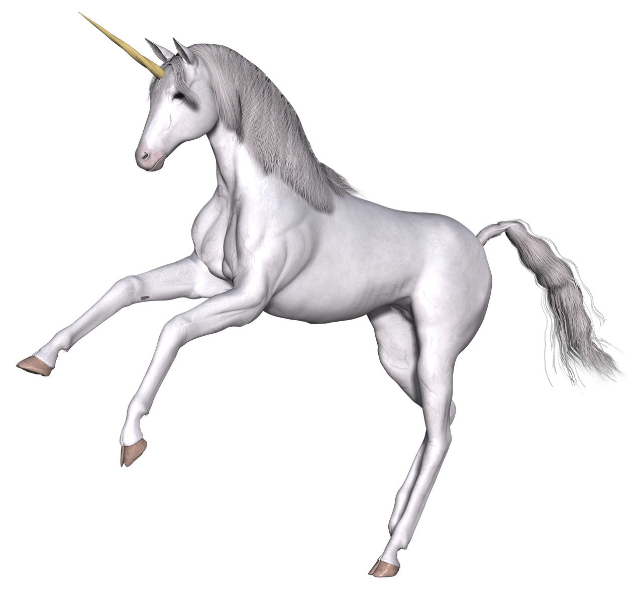 Full White Unicorn Front Legs Up icons