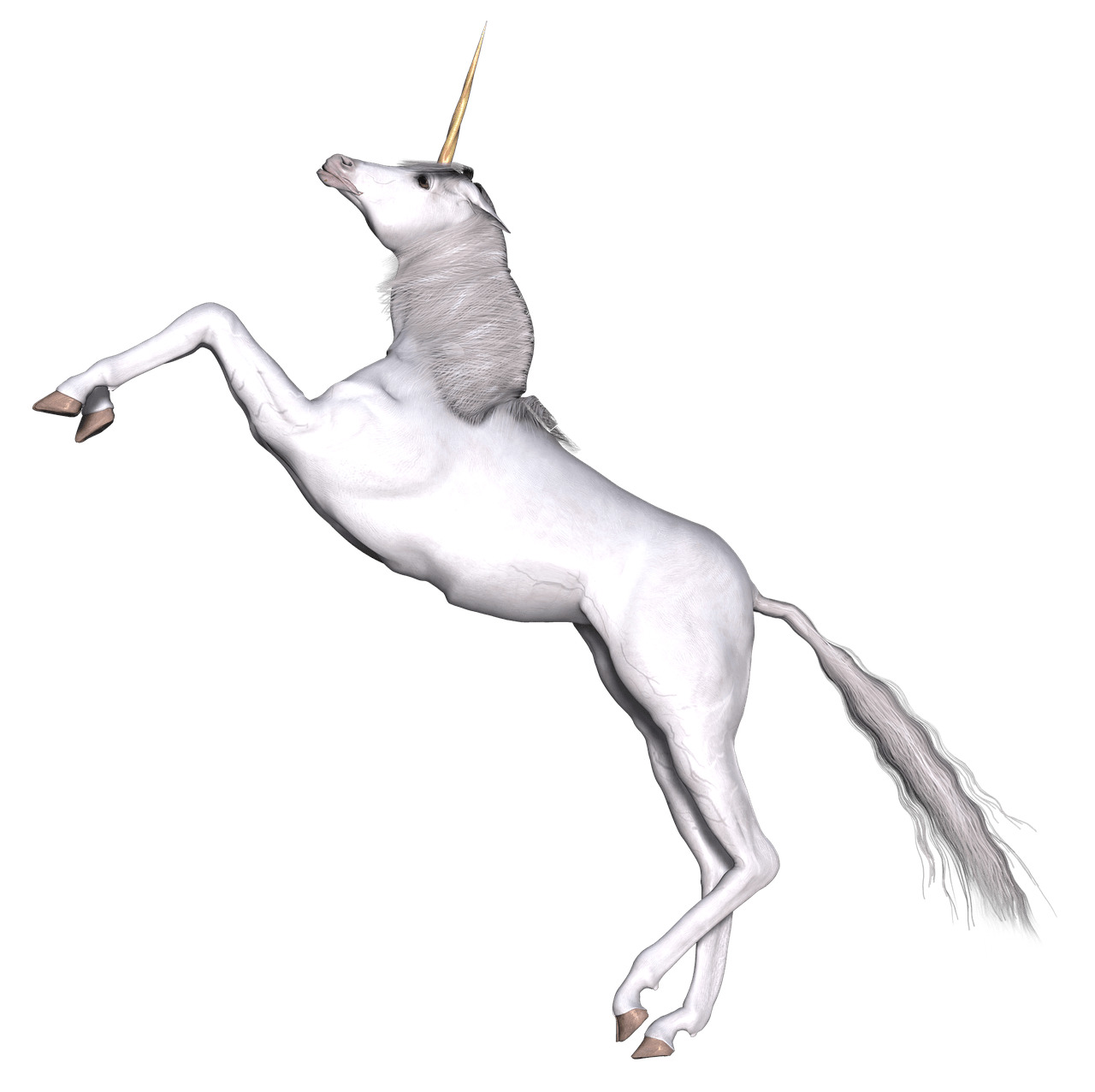 Full White Unicorn Prancing icons