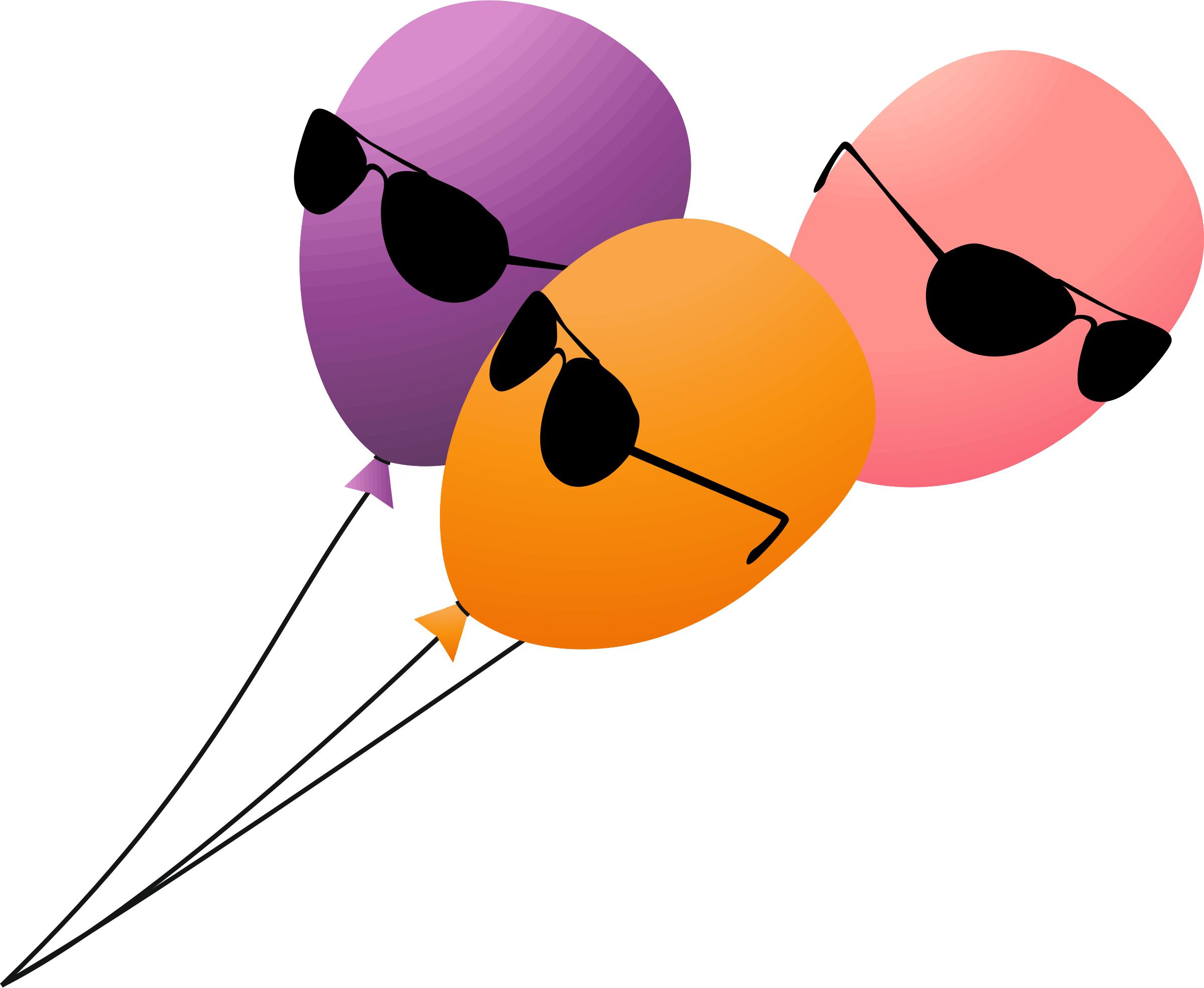 Funny serious balloons PNG icons