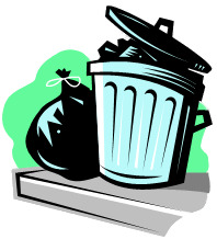 Garbage on the Street Illustration icons