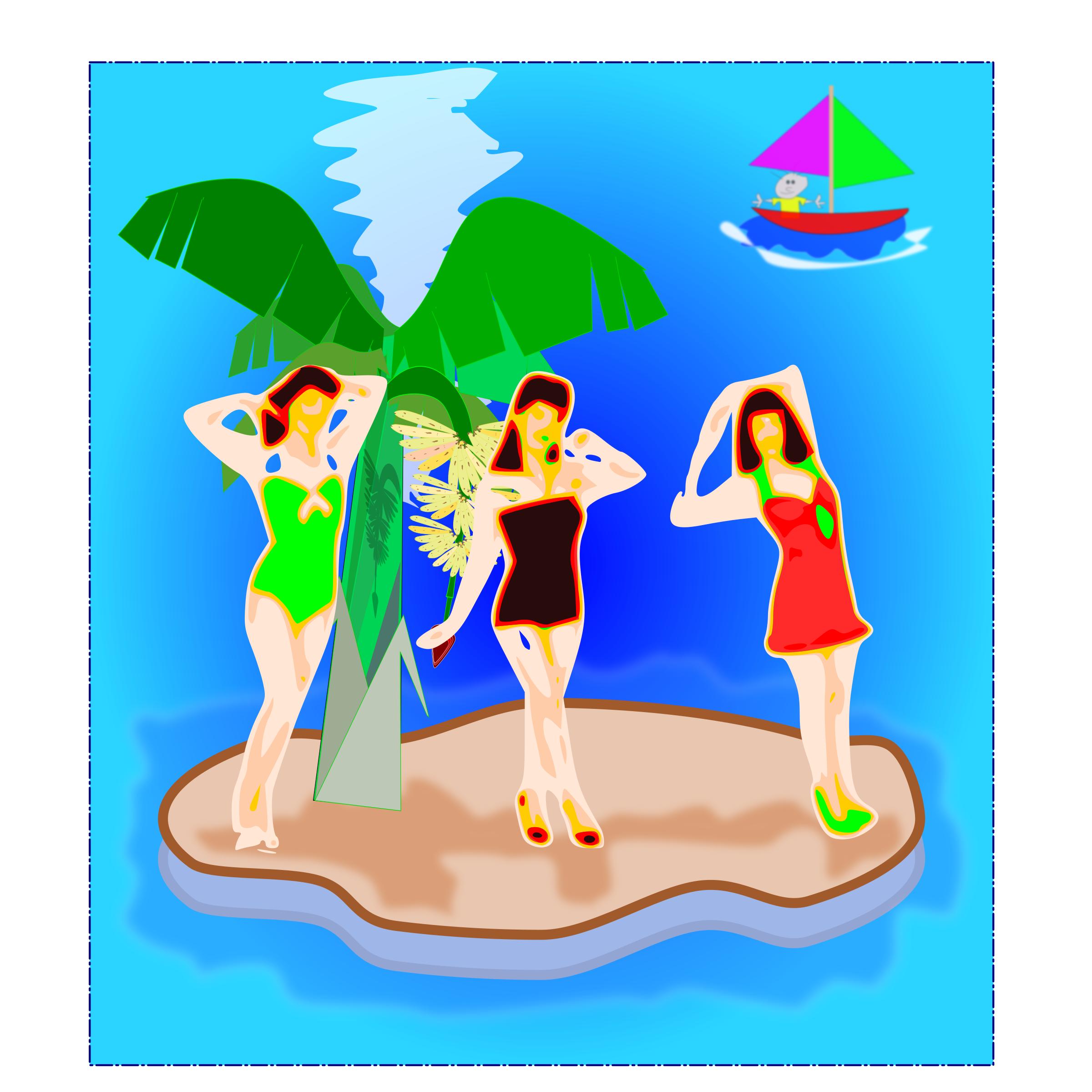 garotas da ilha tropical icons