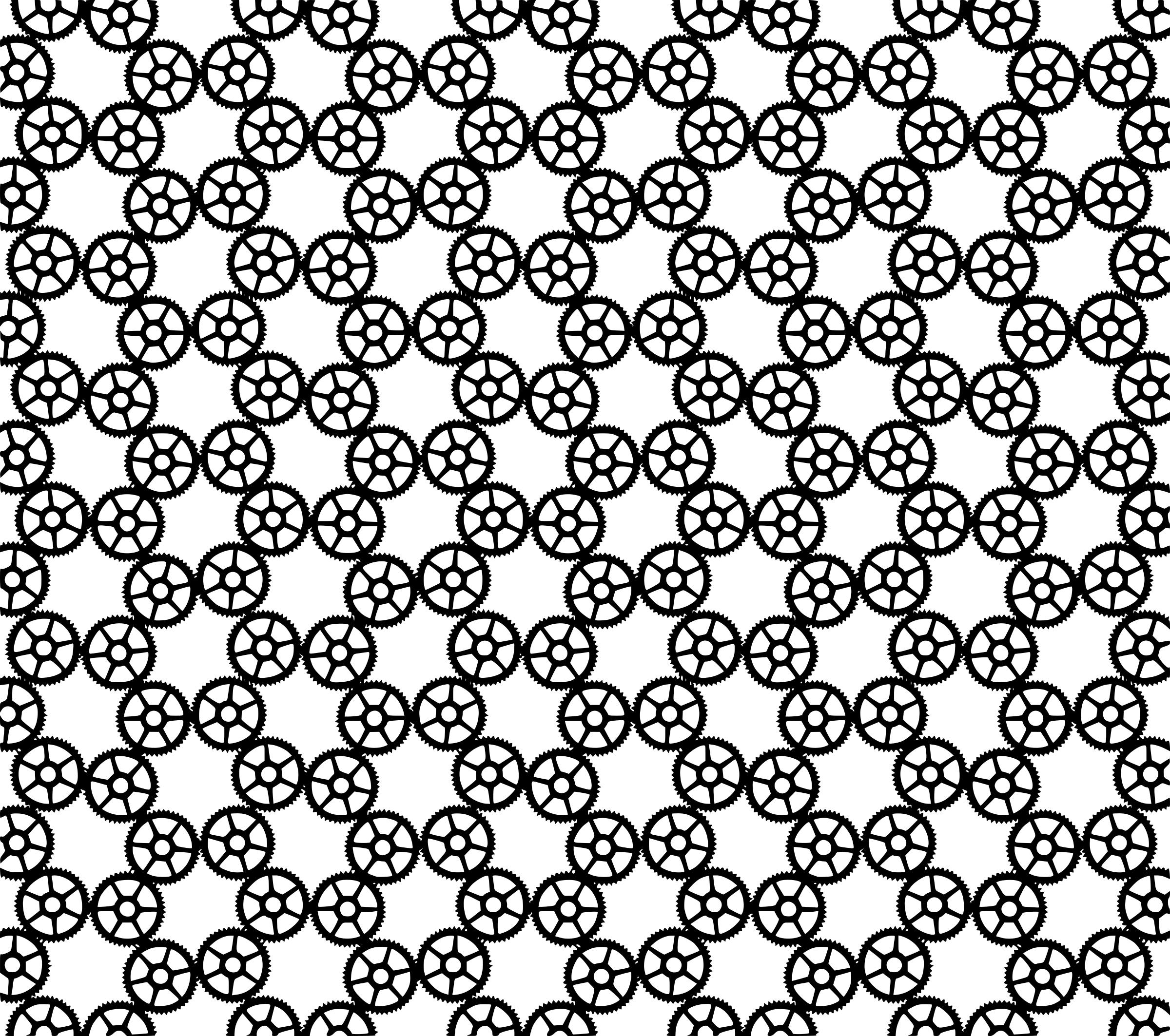 Gears pattern (black) png