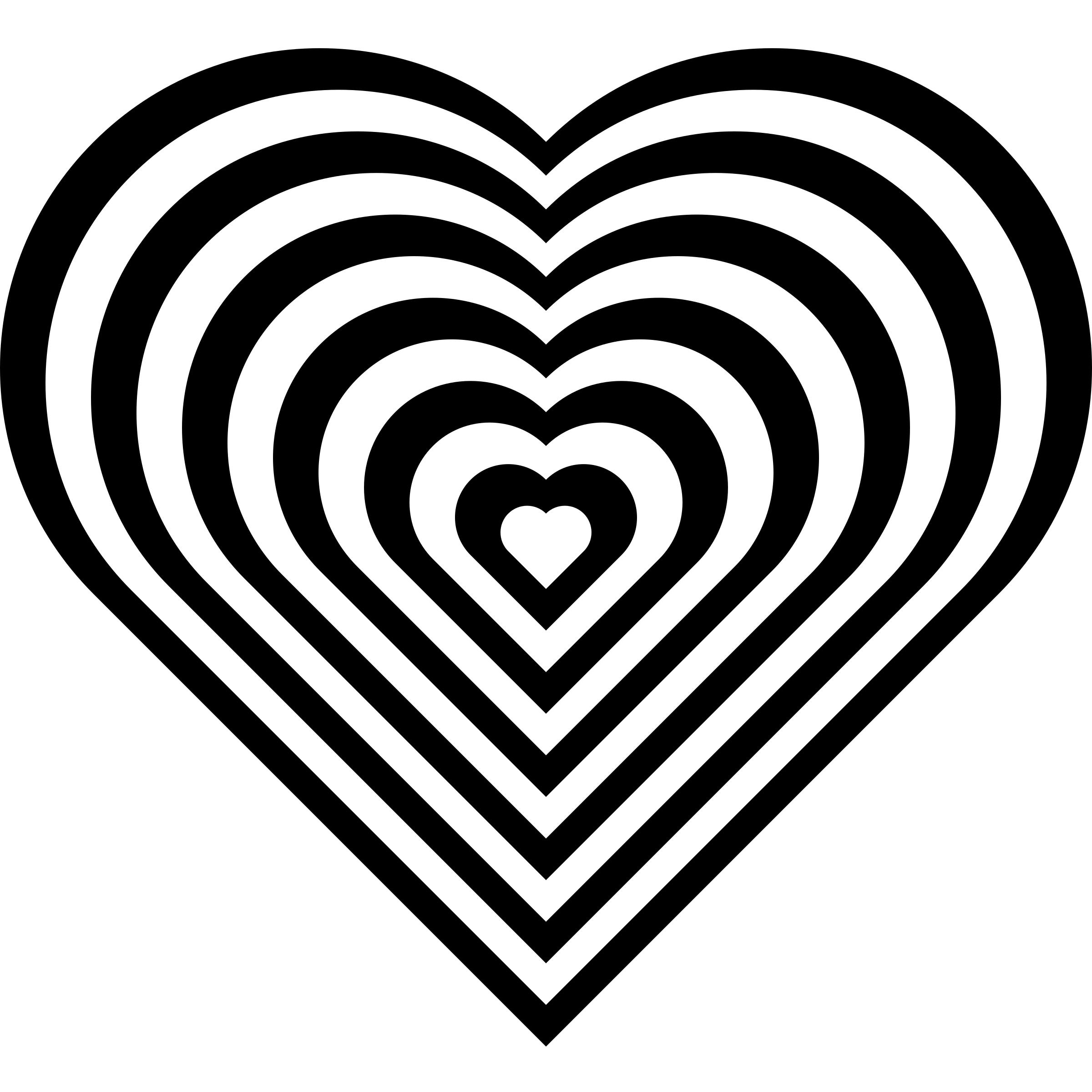 geometric zebra heart PNG icons