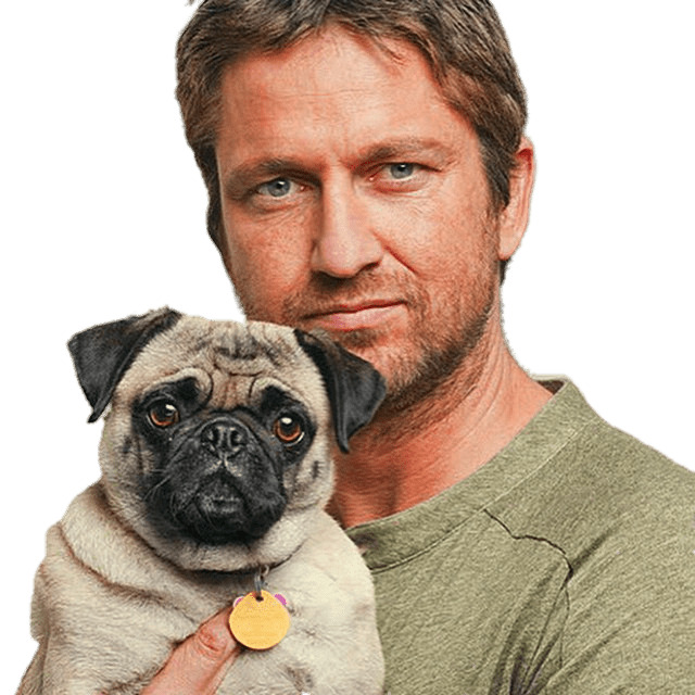 Gerard Butler With Dog icons