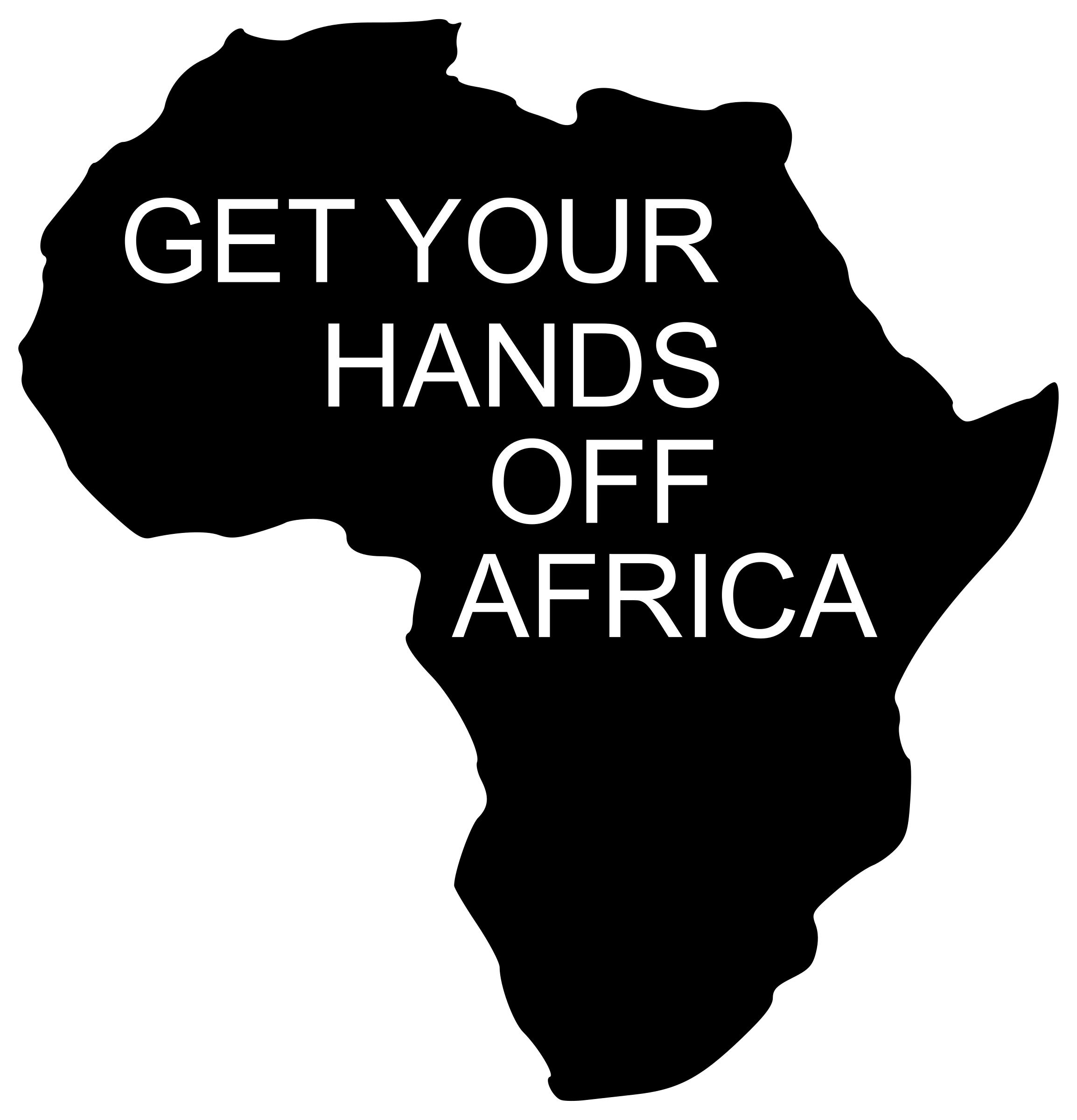 GET YOUR HANDS OFF AFRICA png