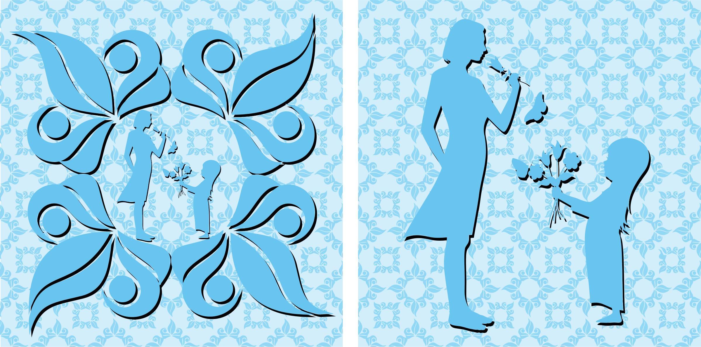 Girl Giving Woman Flowers Background png