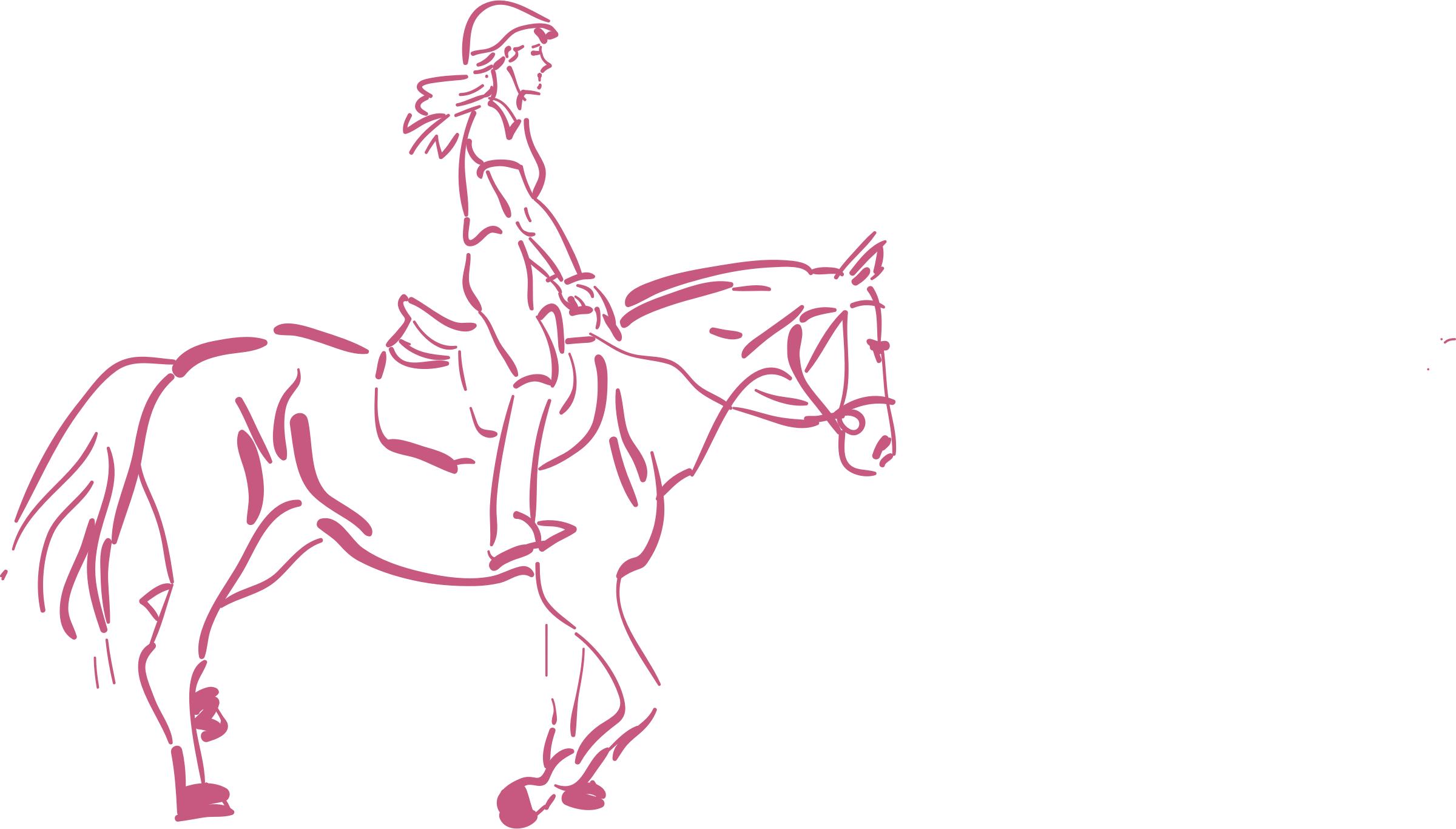 girl riding a horse png