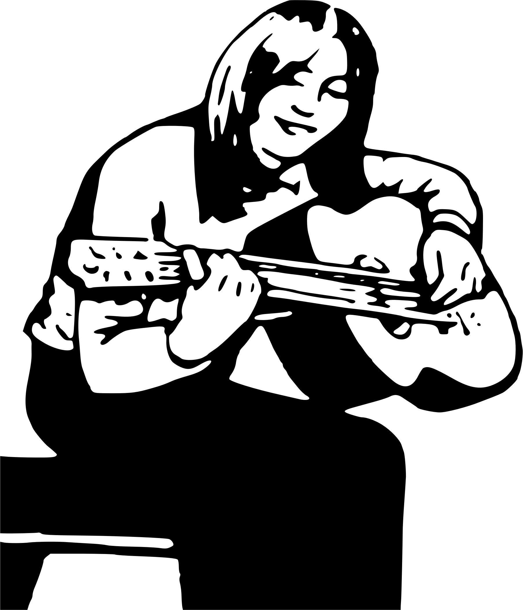 Girl With Guitar Stamp png