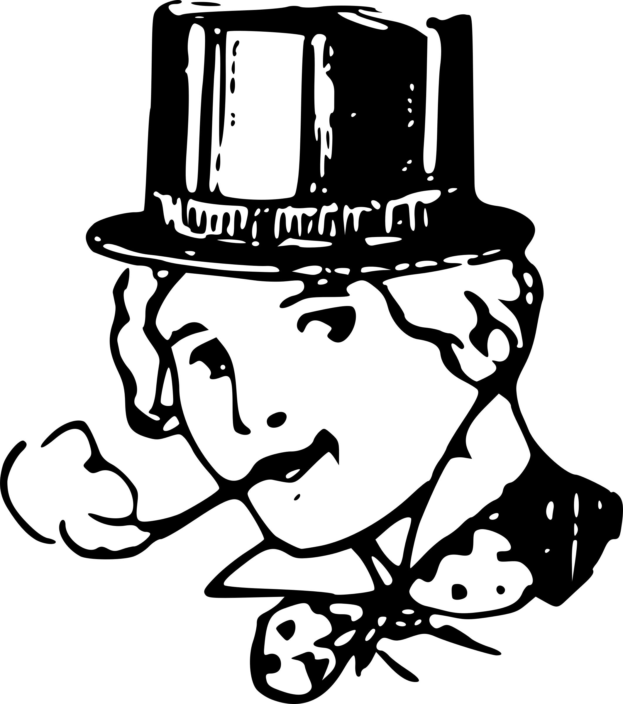 Girl with Top Hat, Smoking png