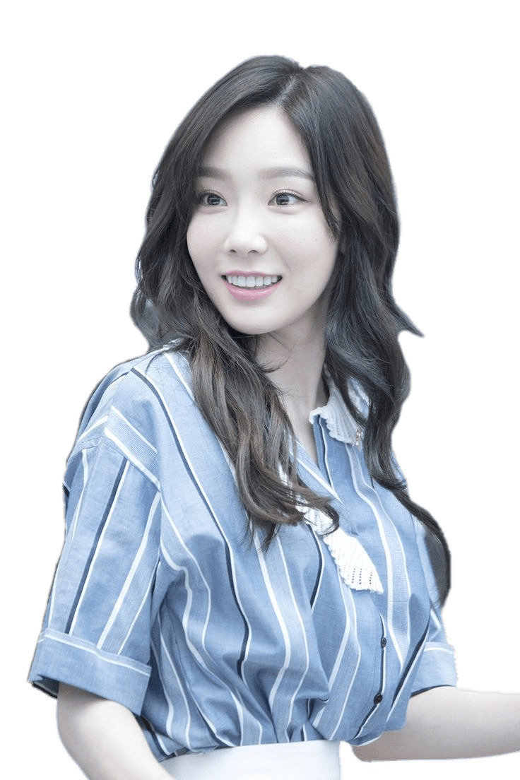 Girls Generation Taeyeon Blue Striped Shirt png icons