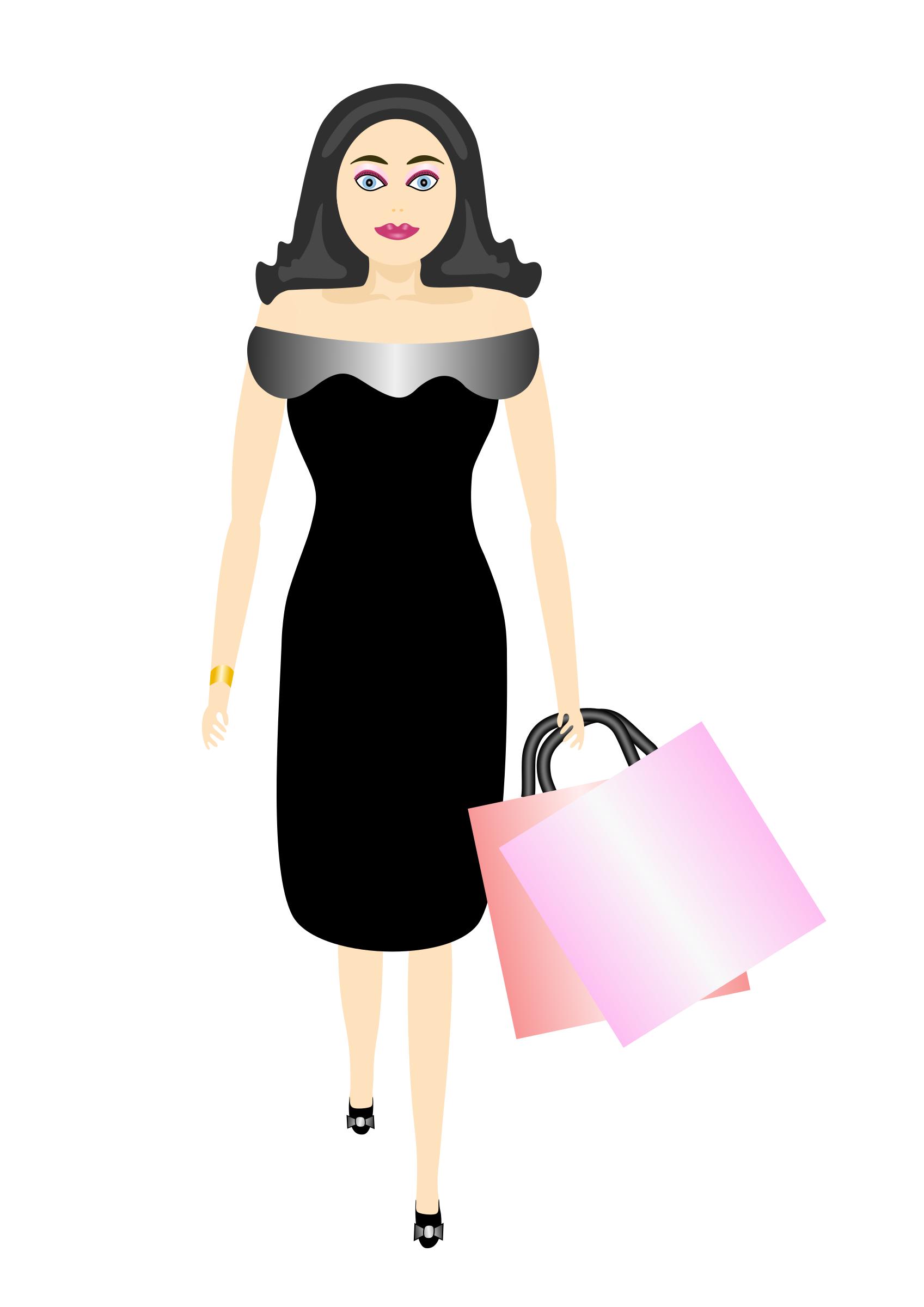 glamour girl shopping PNG icons