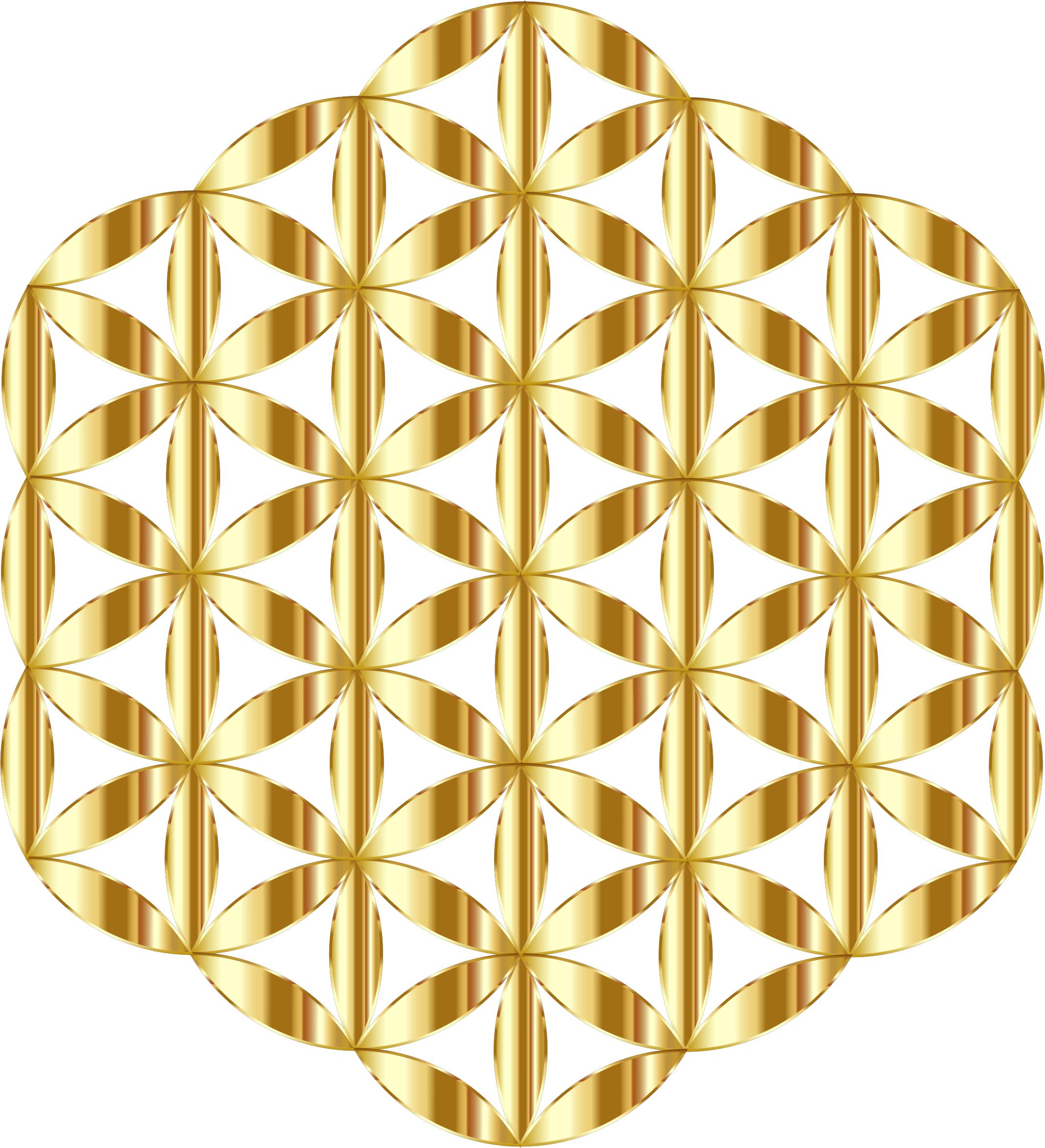 Gold Flower Of Life No Background png