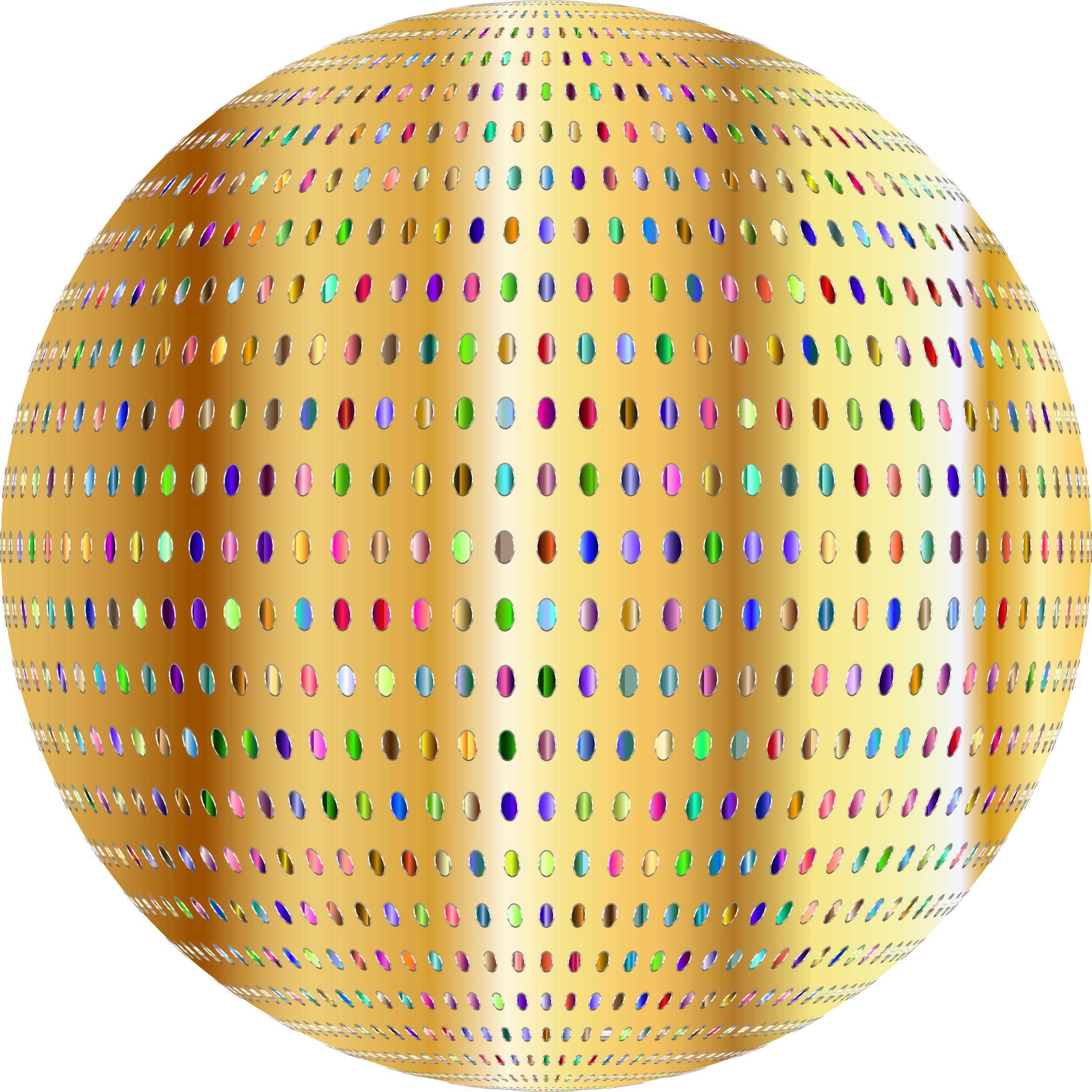 Gold Polka Dots Sphere Variation 2 png