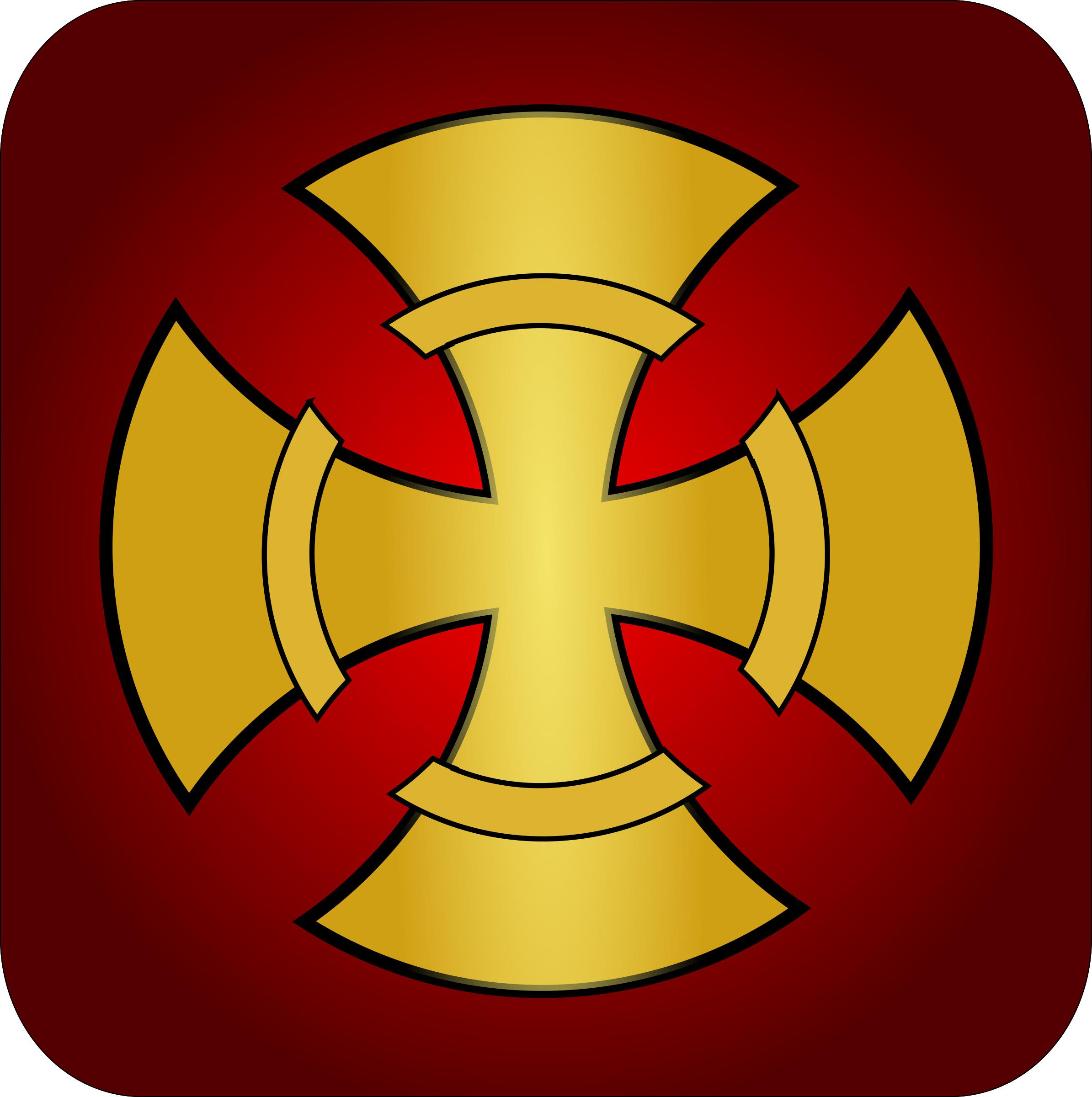 Golden cross 2 PNG icons
