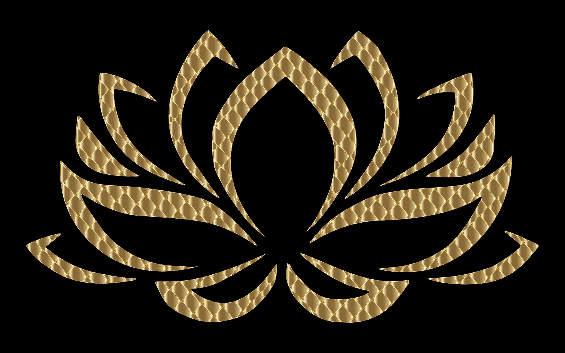 Golden Lotus Flower 4 png