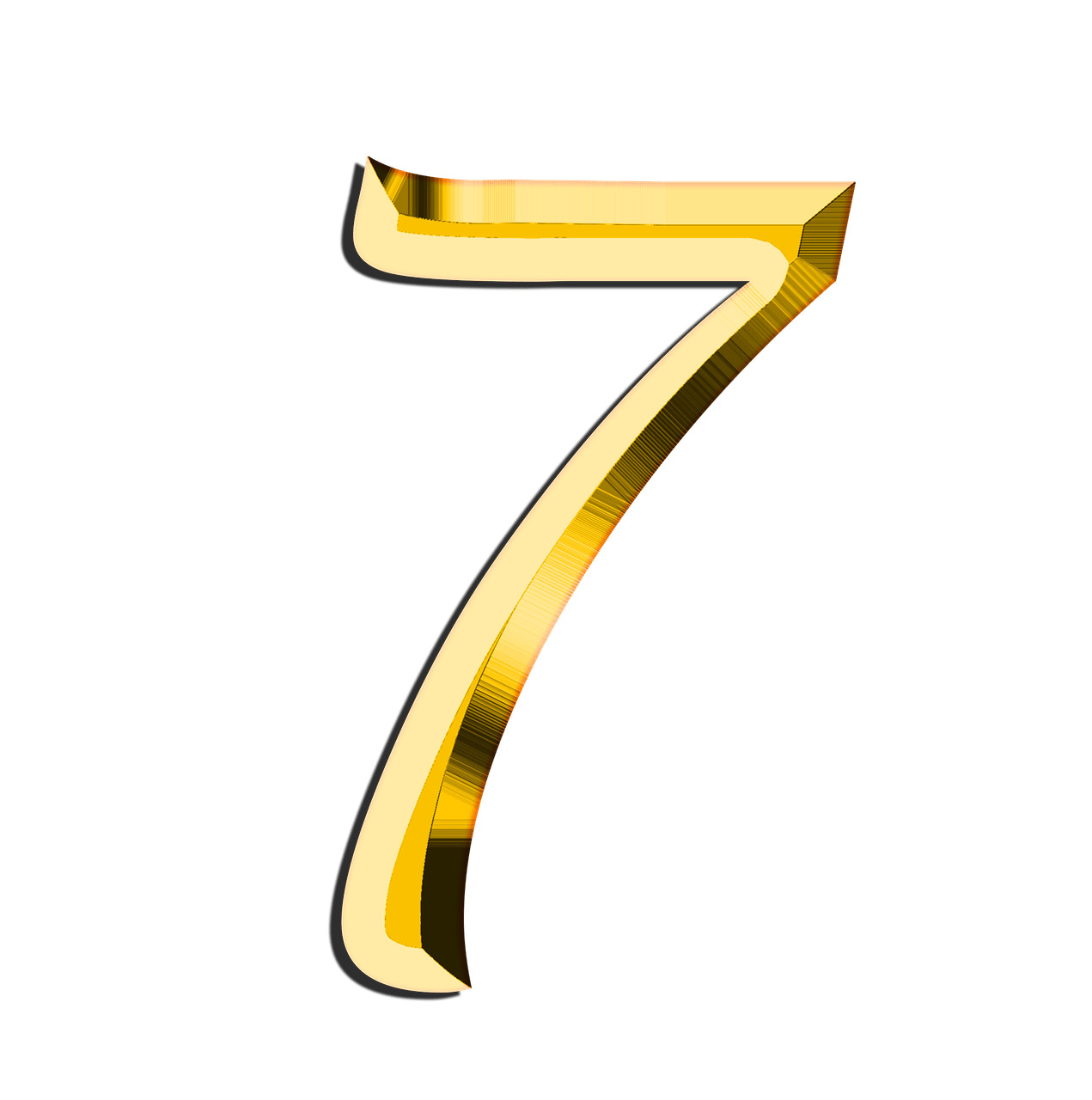 Golden Number 7 png icons