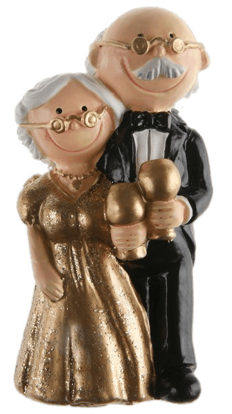 Golden Wedding Figurines PNG icons