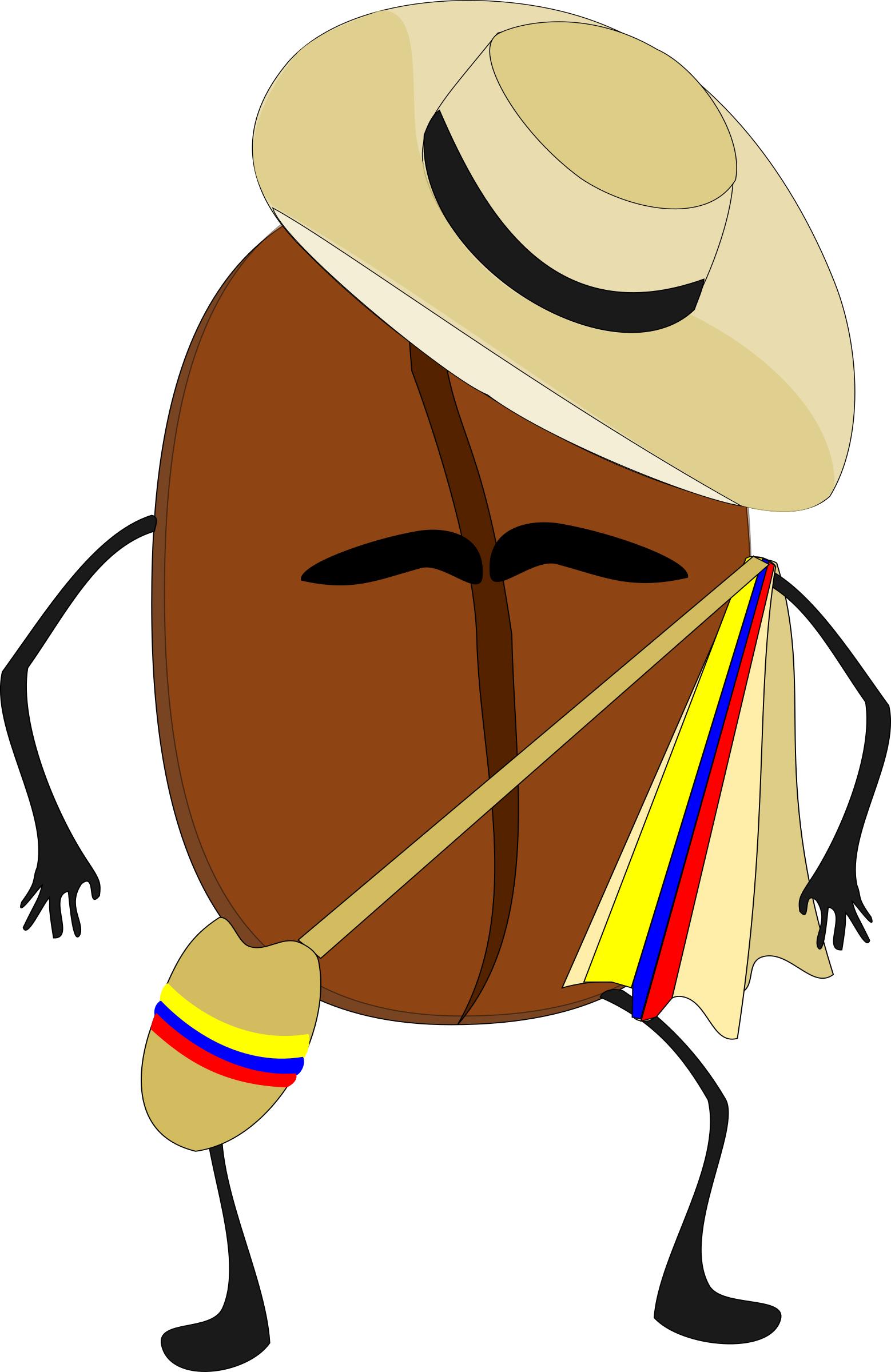 grano de cafe colombiano png