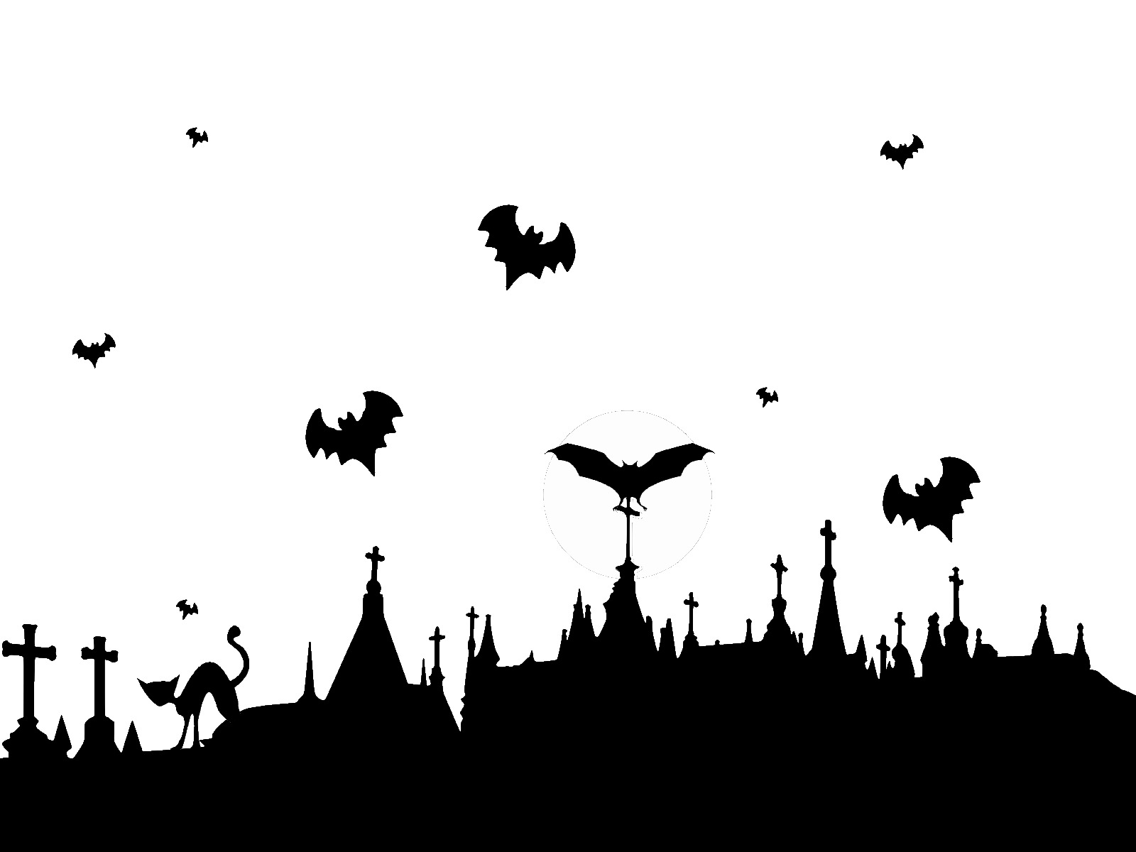 Graveyard and Flying Bats png icons