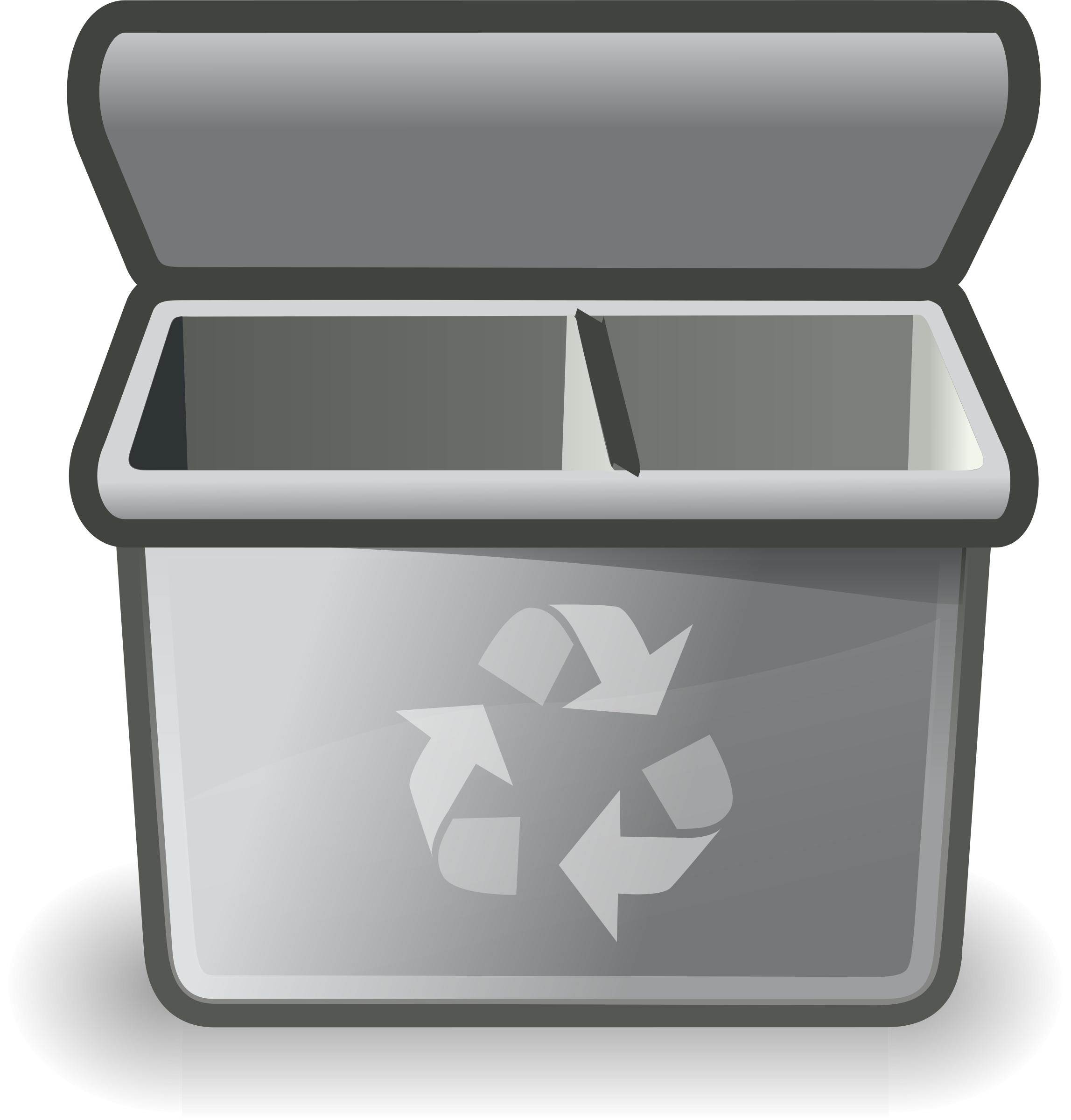 Gray recycle bin png