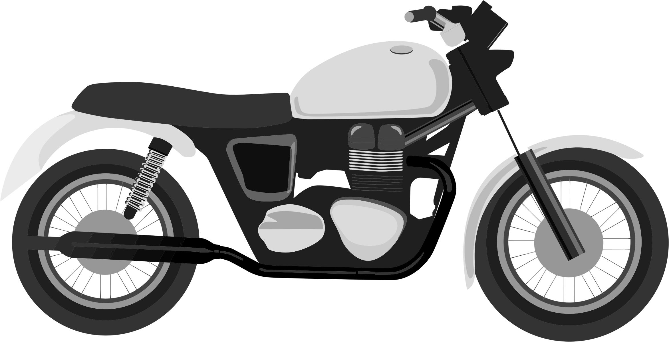Grayscale Motorcycle png