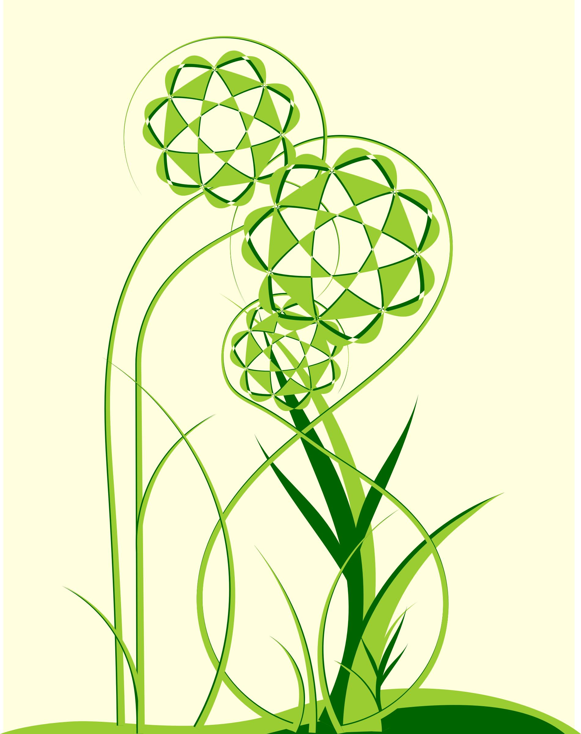 Green Floral png