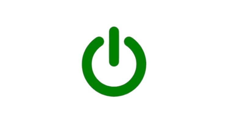 Green Power Button png icons