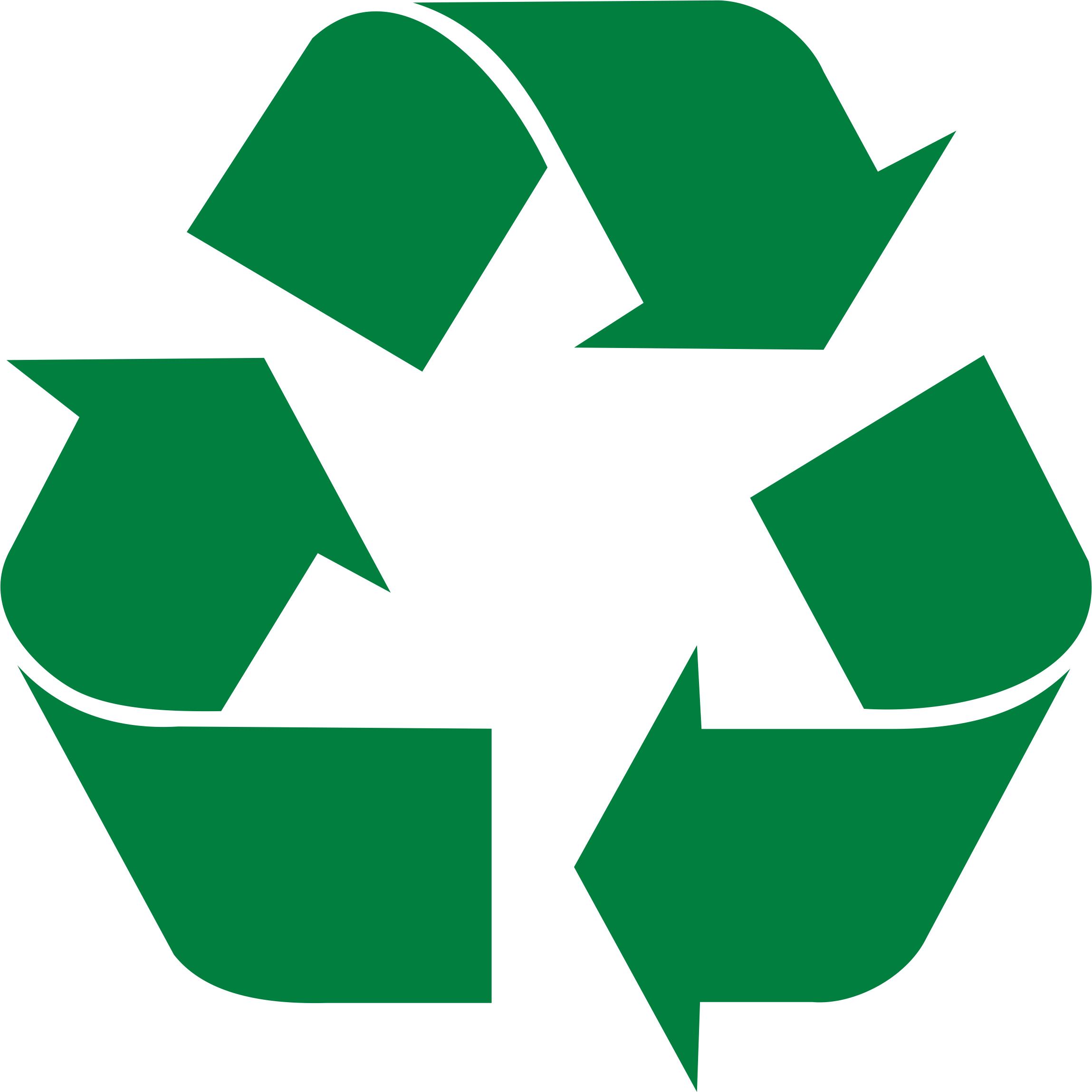 Green recycling PNG icons