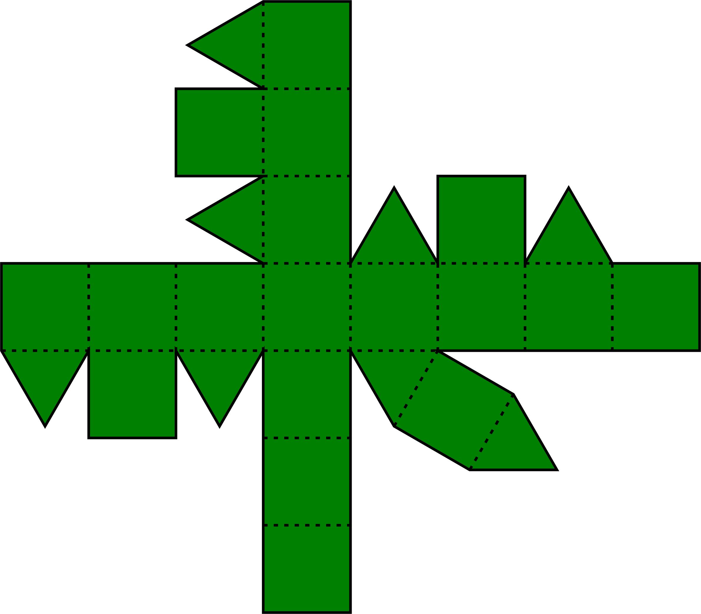 Green Rhombicuboctahedron Net icons