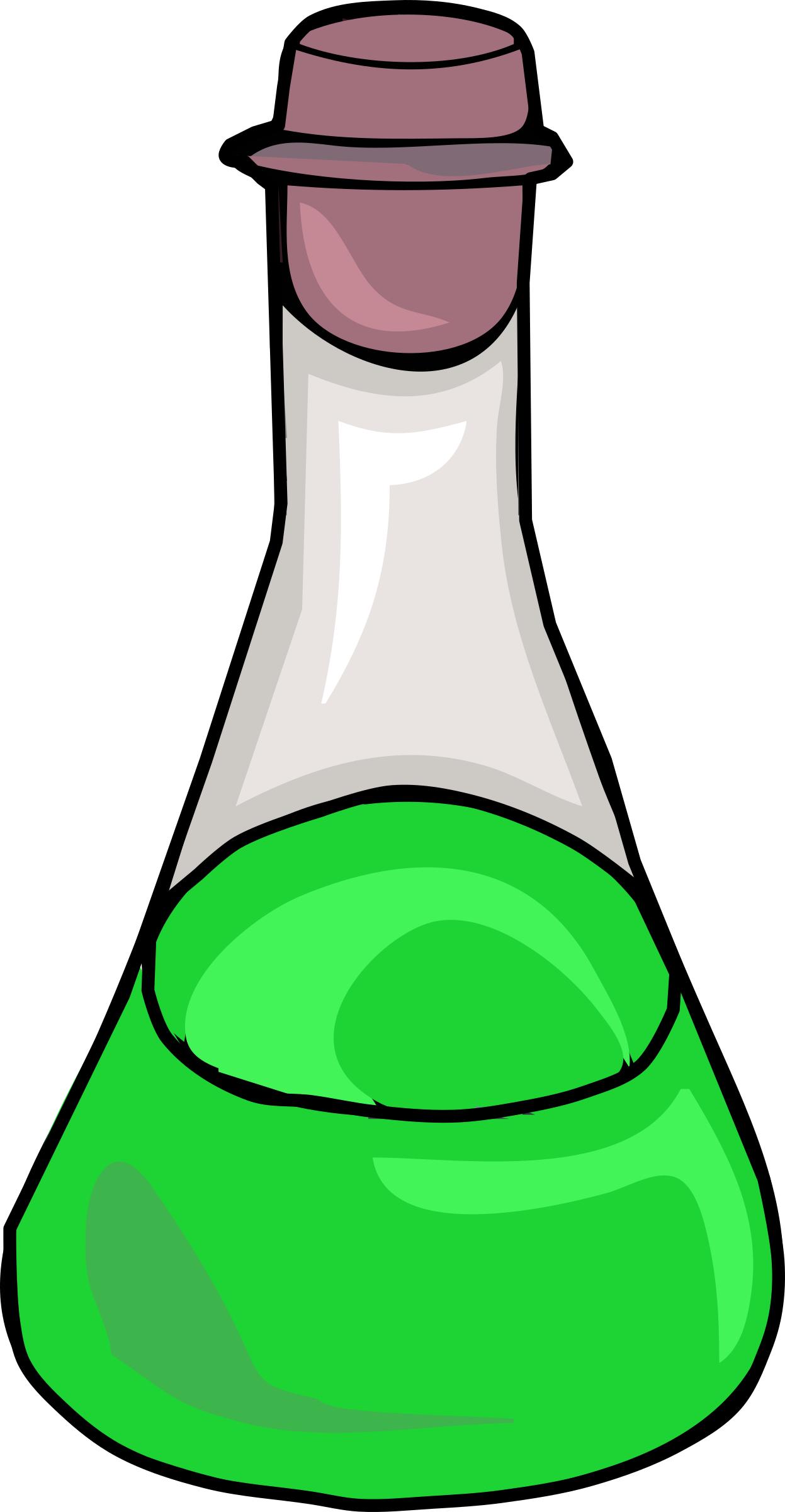 Green Science Bottle PNG icons