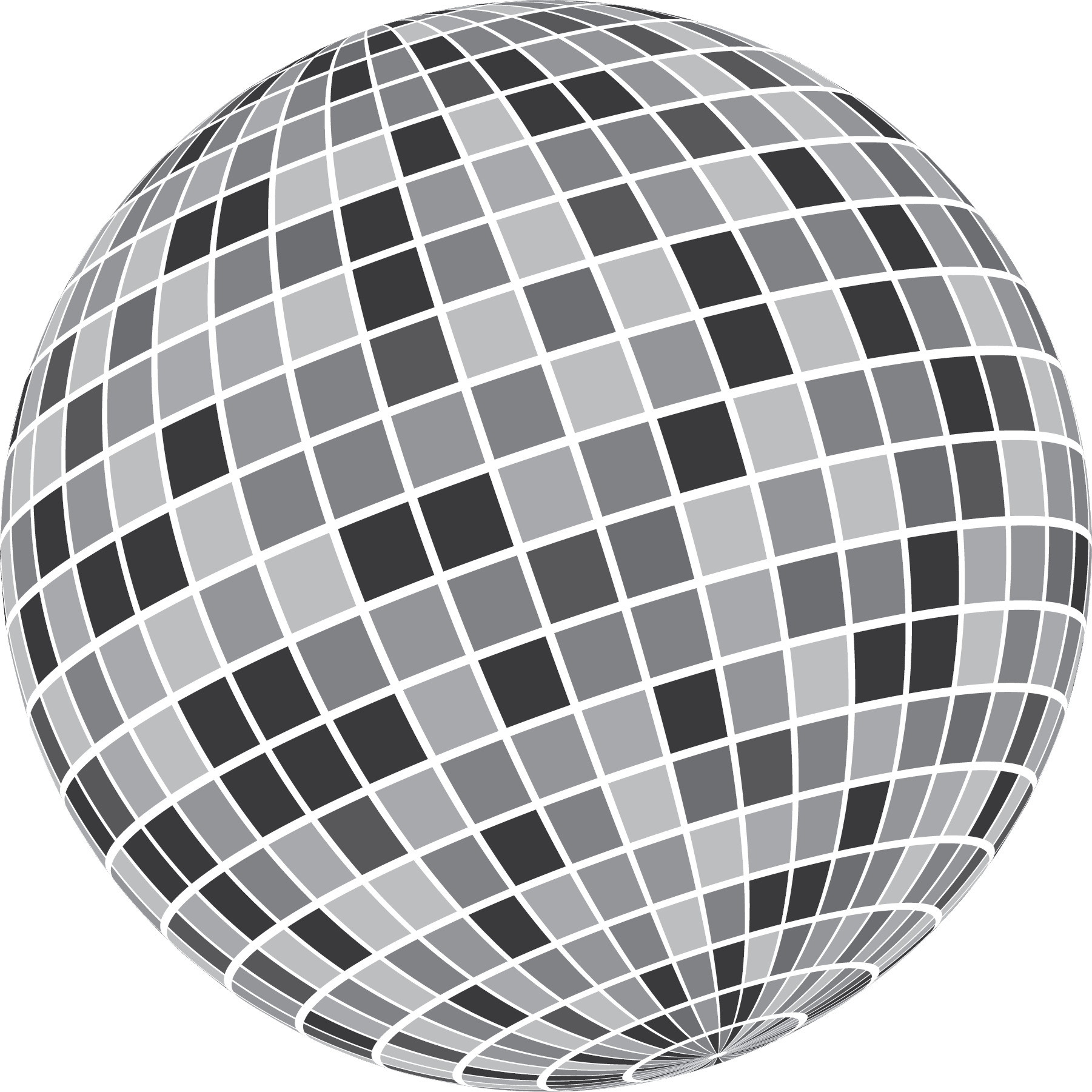 Grey Black White Disco Ball icons