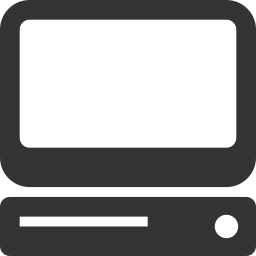 Grey Computer Icon icons