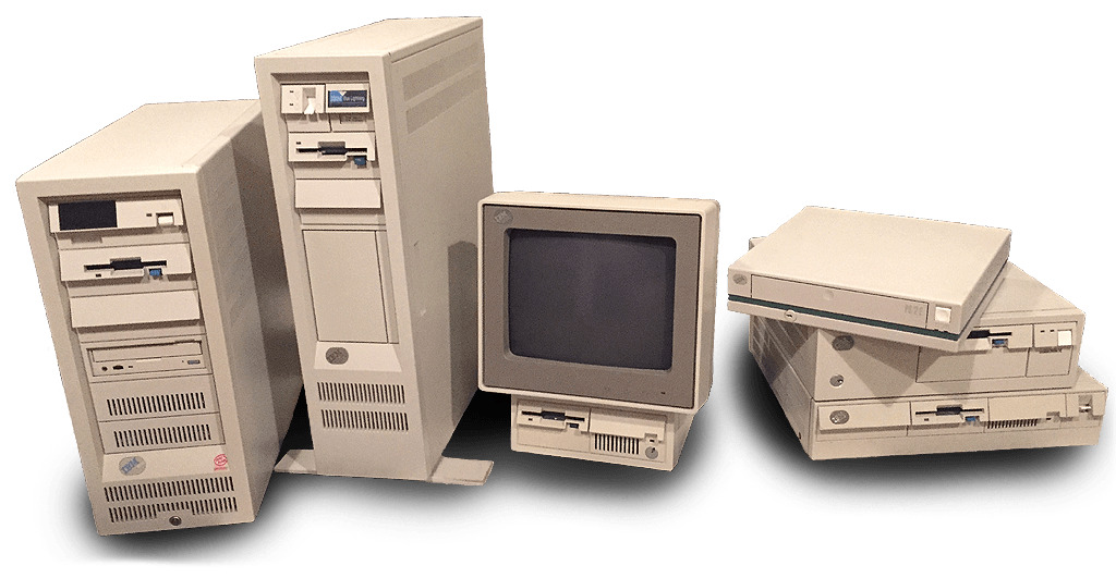 Group Of Ibm Vintage Computers icons
