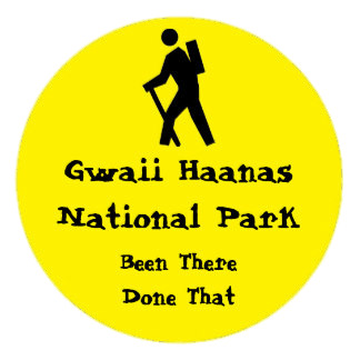 Gwaii Haanas National Park Yellow Sticker icons