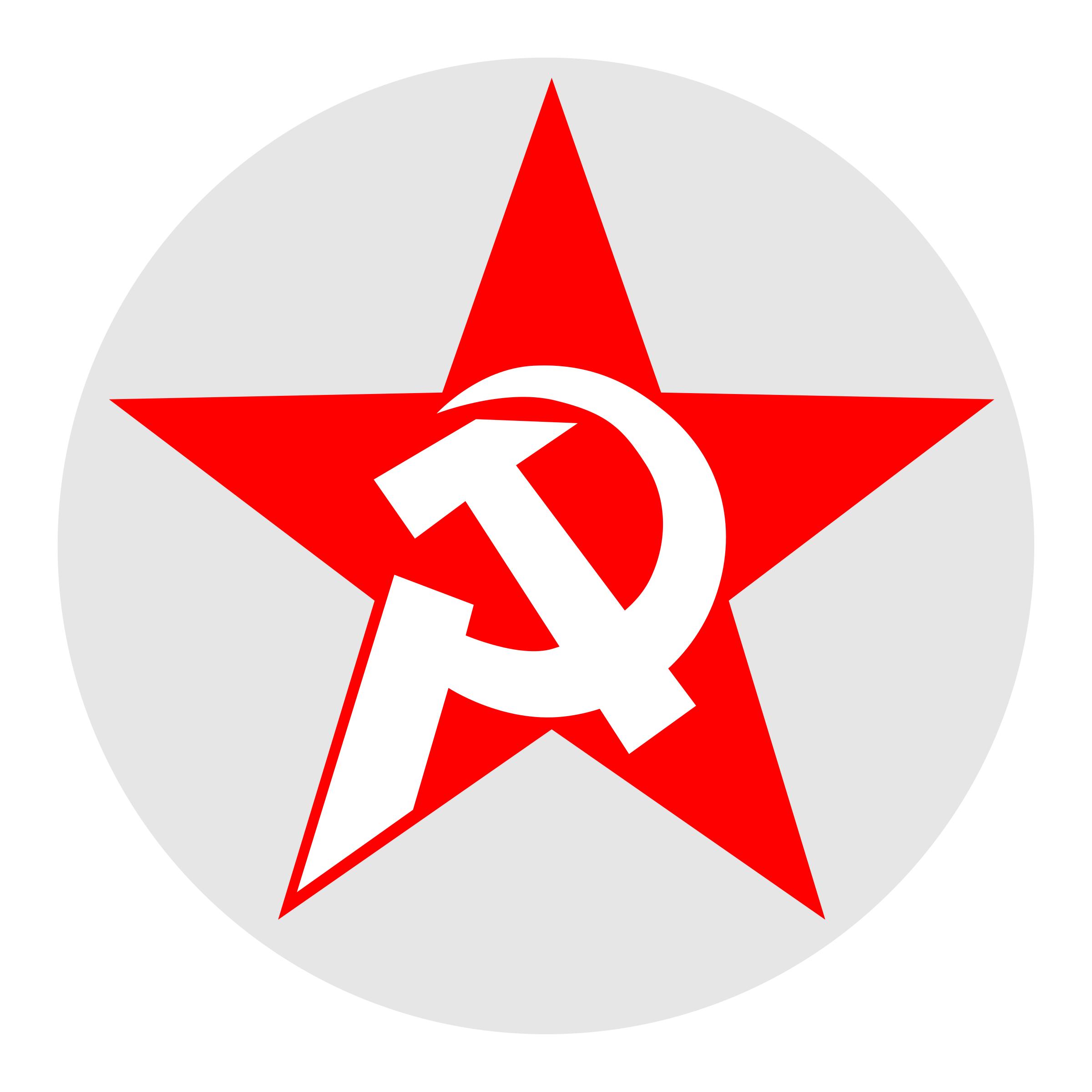 Hammer and Sickle in Star and Circle png